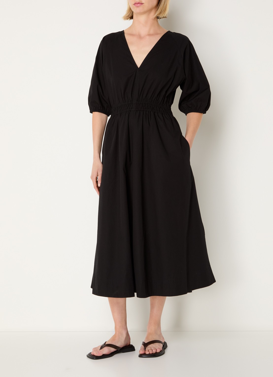 CLOSED Maxi jurk met rugdecolleté - detail 4 zwart