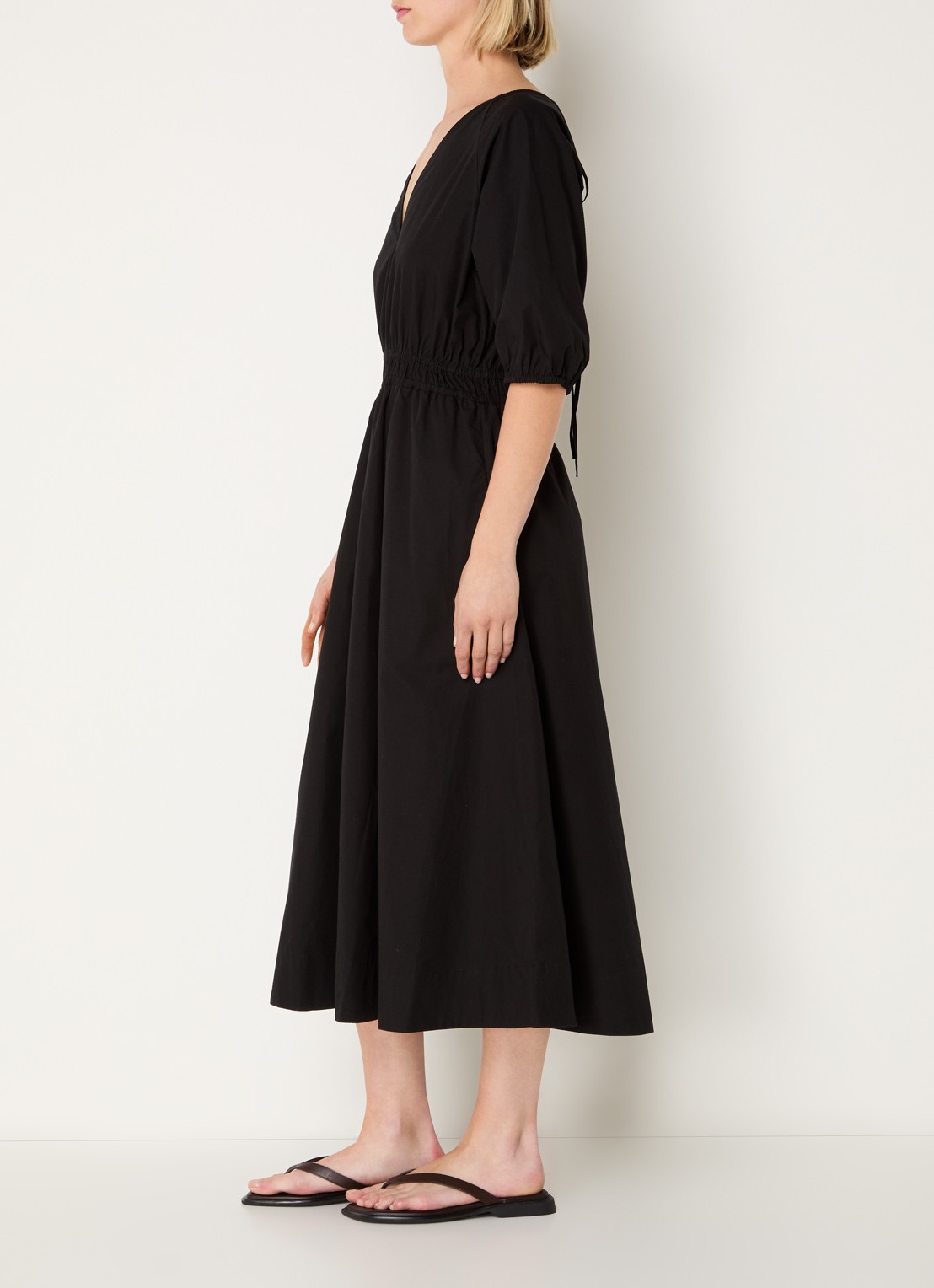 CLOSED Maxi jurk met rugdecolleté - voorkant 2 zwart