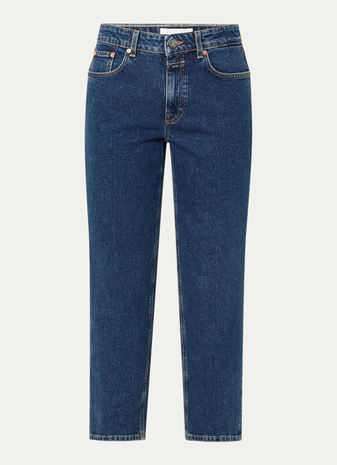 CLOSED Milo high waist cropped slim fit jeans met donkere wassing - voorkant 2 indigo