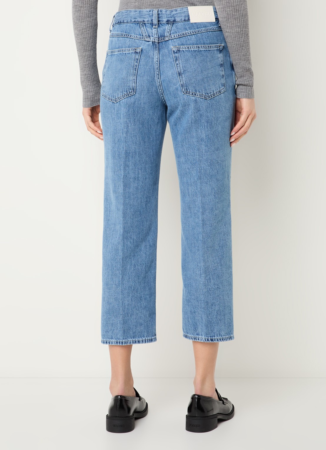 CLOSED Milo mid waist tapered fit jeans met lichte wassing - achterkant 3 indigo