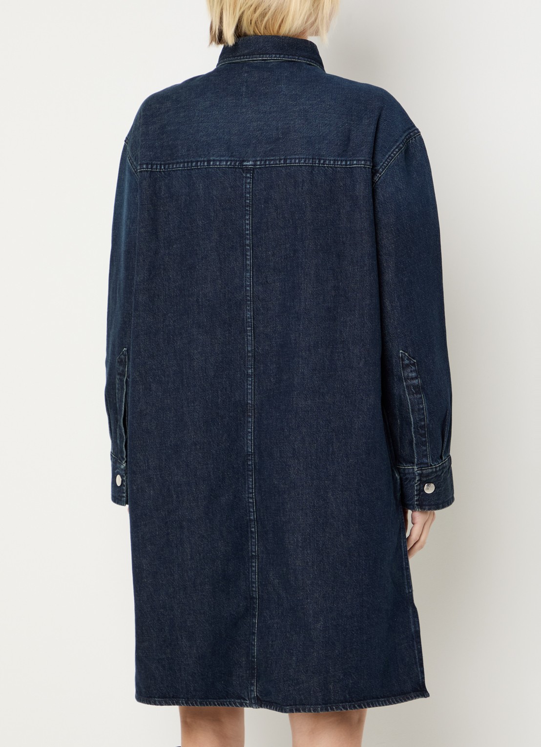 CLOSED Mini denim tuniekjurk met steekzakken  - achterkant indigo