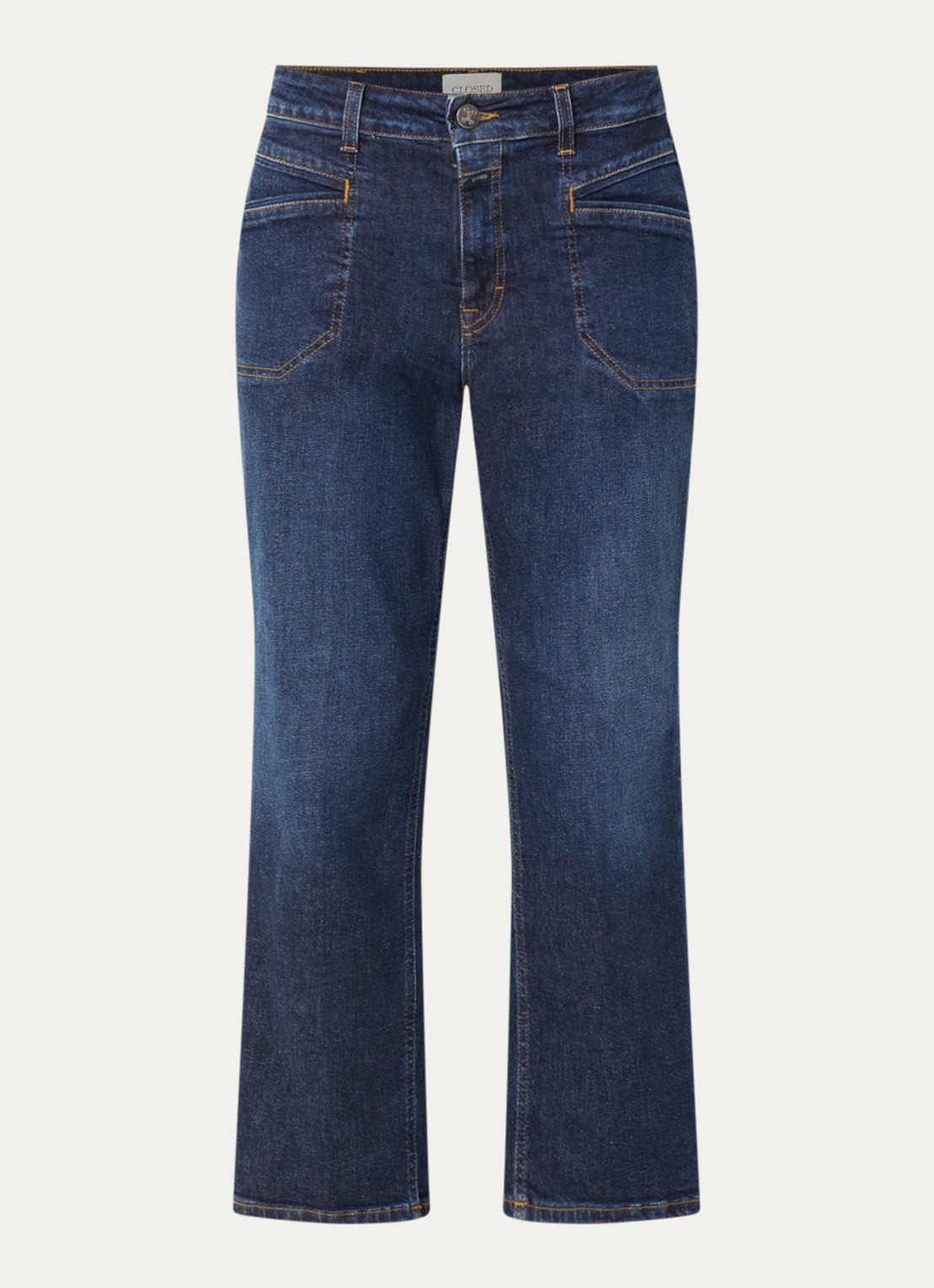 CLOSED Mira-X mid waist straight leg jeans met medium wassing - voorkant 2 indigo