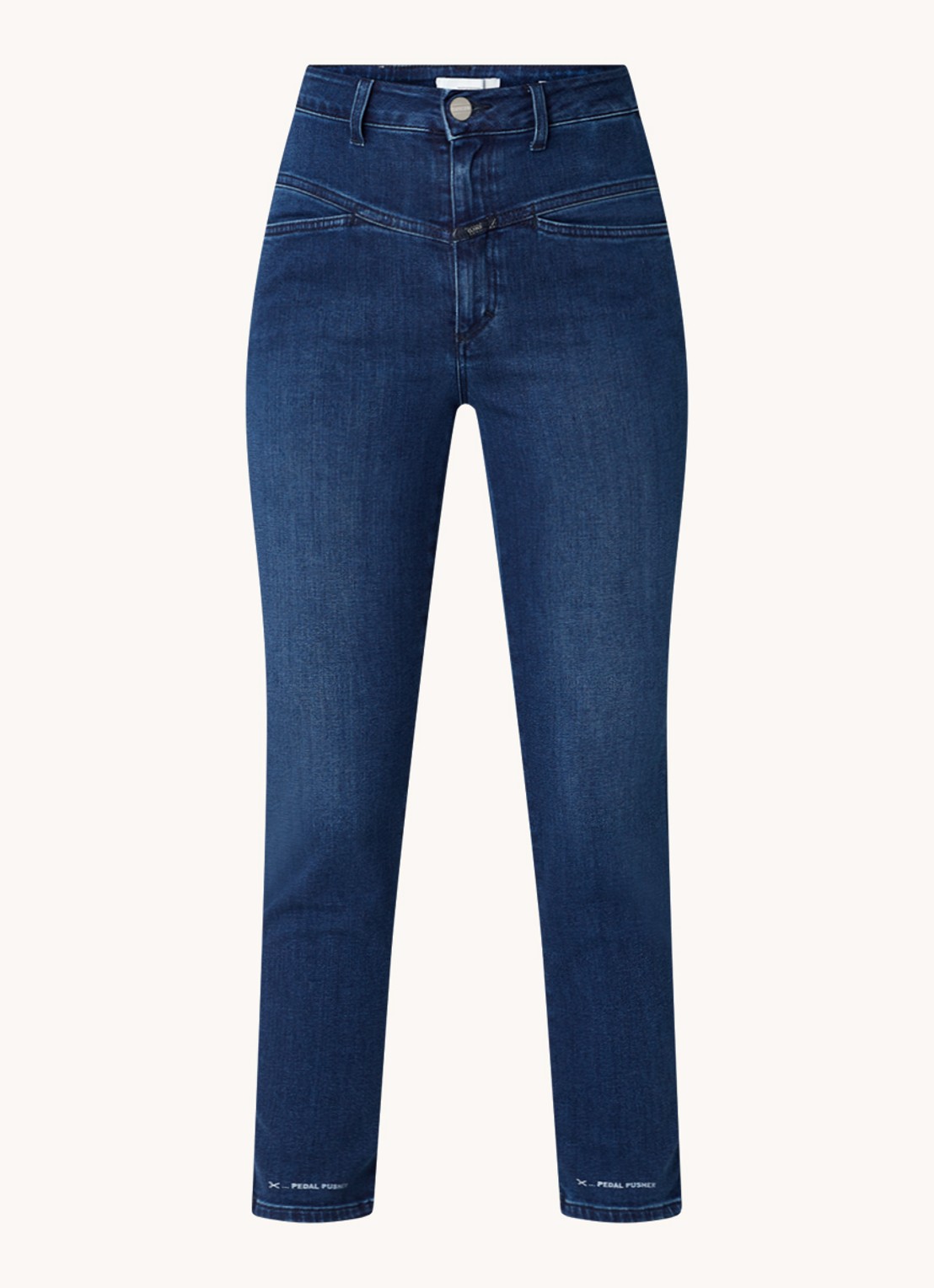 CLOSED Pedal Pusher high waist slim fit cropped jeans met stretch  - voorkant 3 indigo