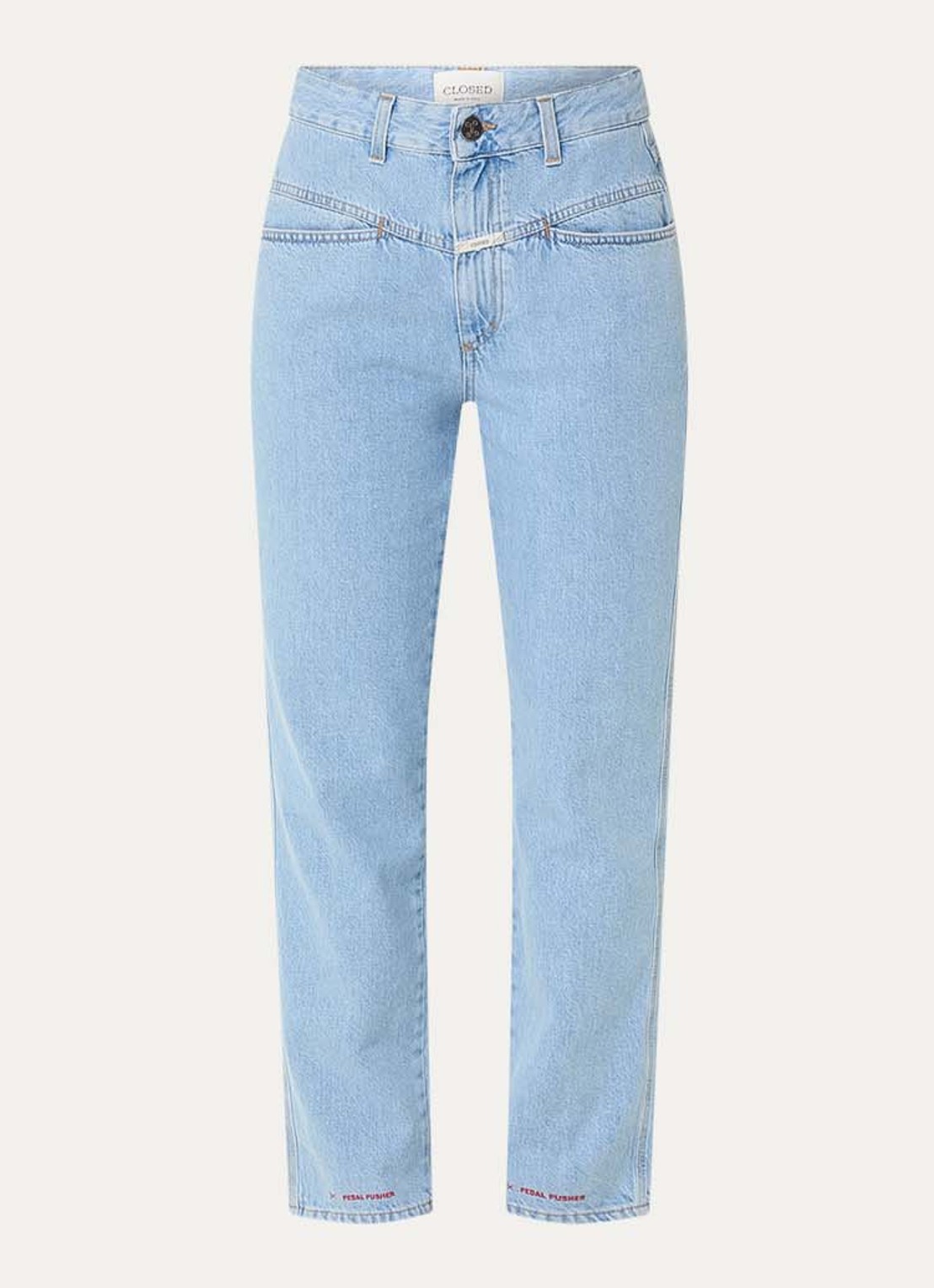 CLOSED Pedal Pusher high waist straight leg jeans met lichte wassing - voorkant 2 indigo