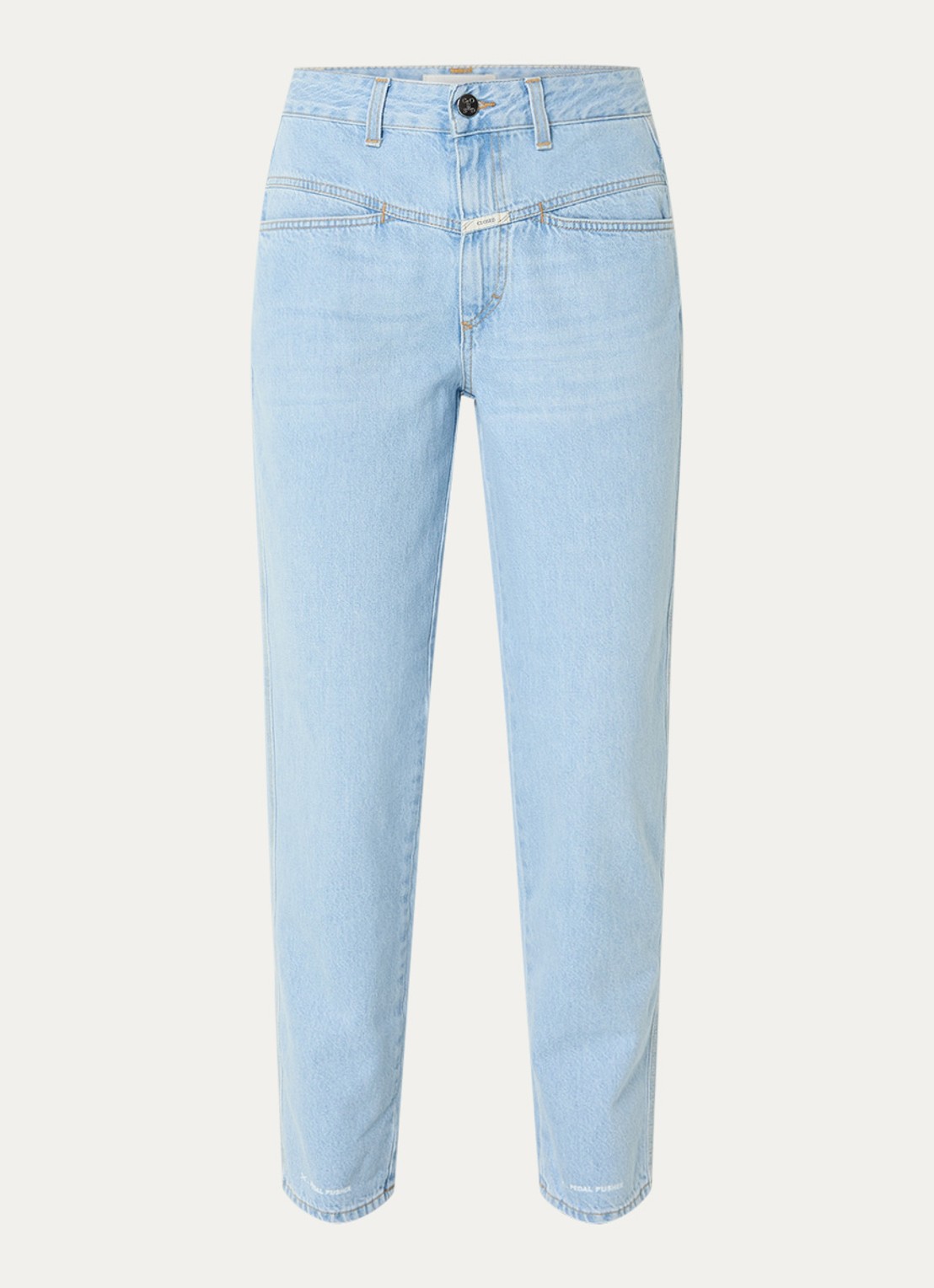 CLOSED Pedal Pusher high waist tapered jeans met medium wassing - voorkant indigo
