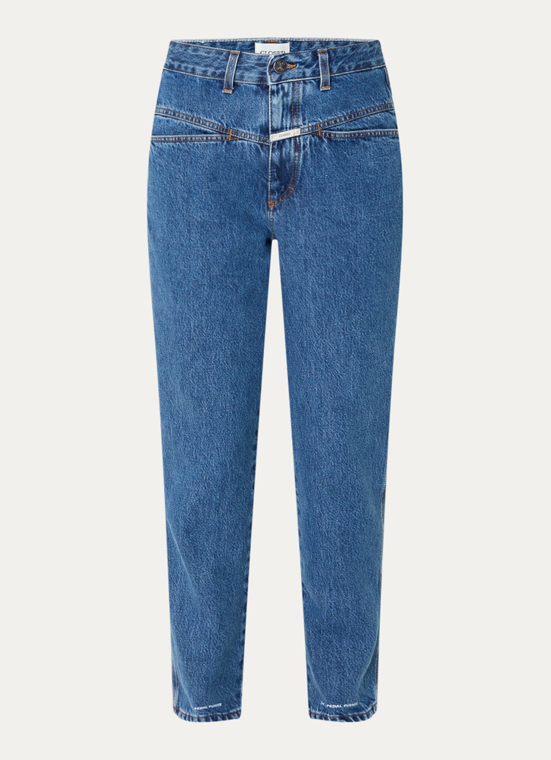 CLOSED Pedal Pusher high waist tapered jeans met medium wassing - voorkant 3 indigo