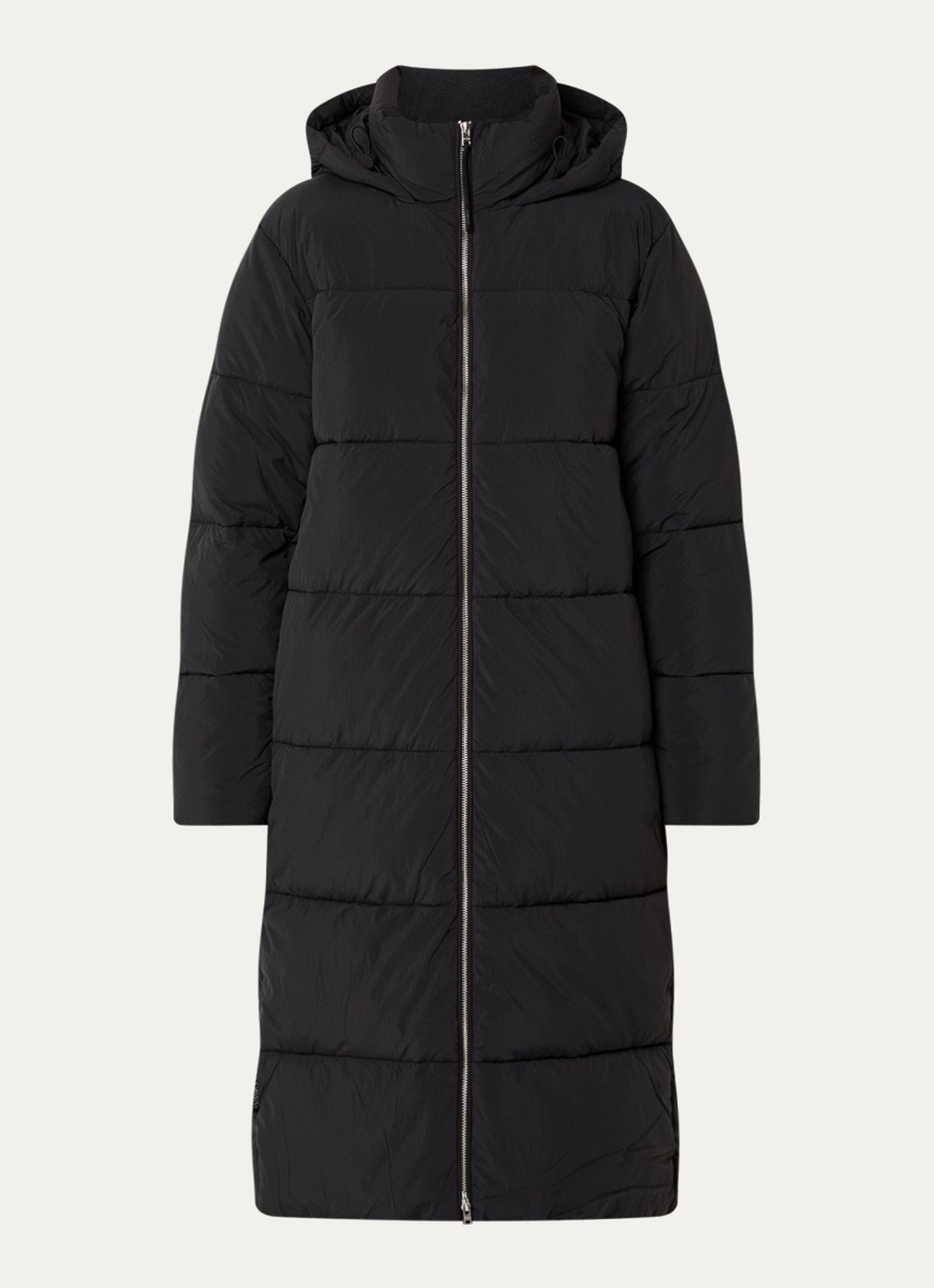 CLOSED Puffer jas met capuchon en ritszakken - voorkant zwart