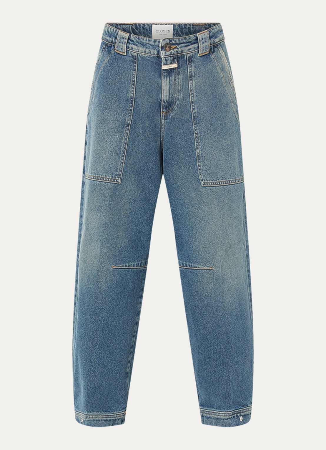 CLOSED Rhannon high waist tapered fit jeans met medium wassing - voorkant 3 indigo