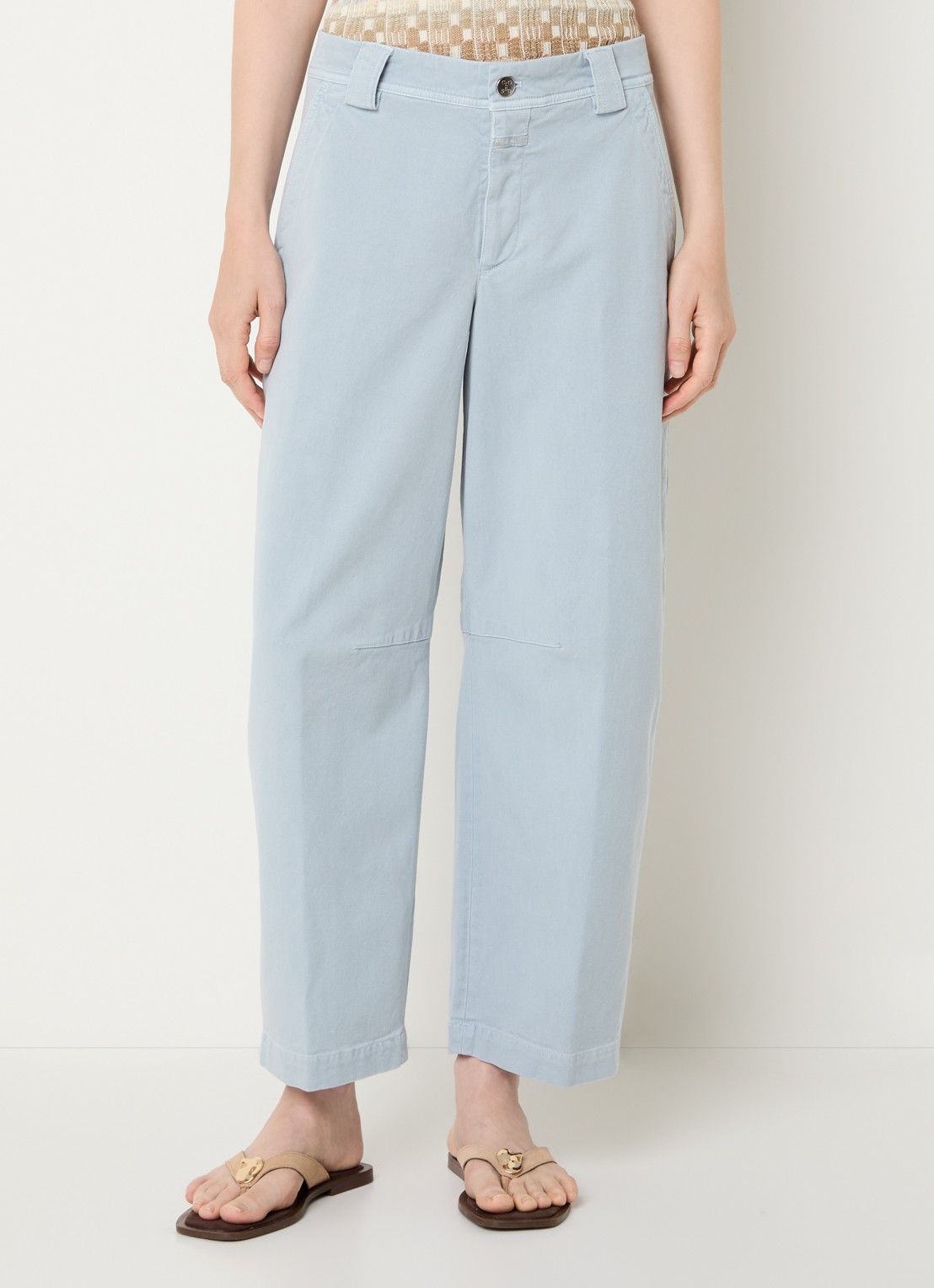 CLOSED Romi high waist straight leg jeans met lichte wassing - detail 4 lichtblauw