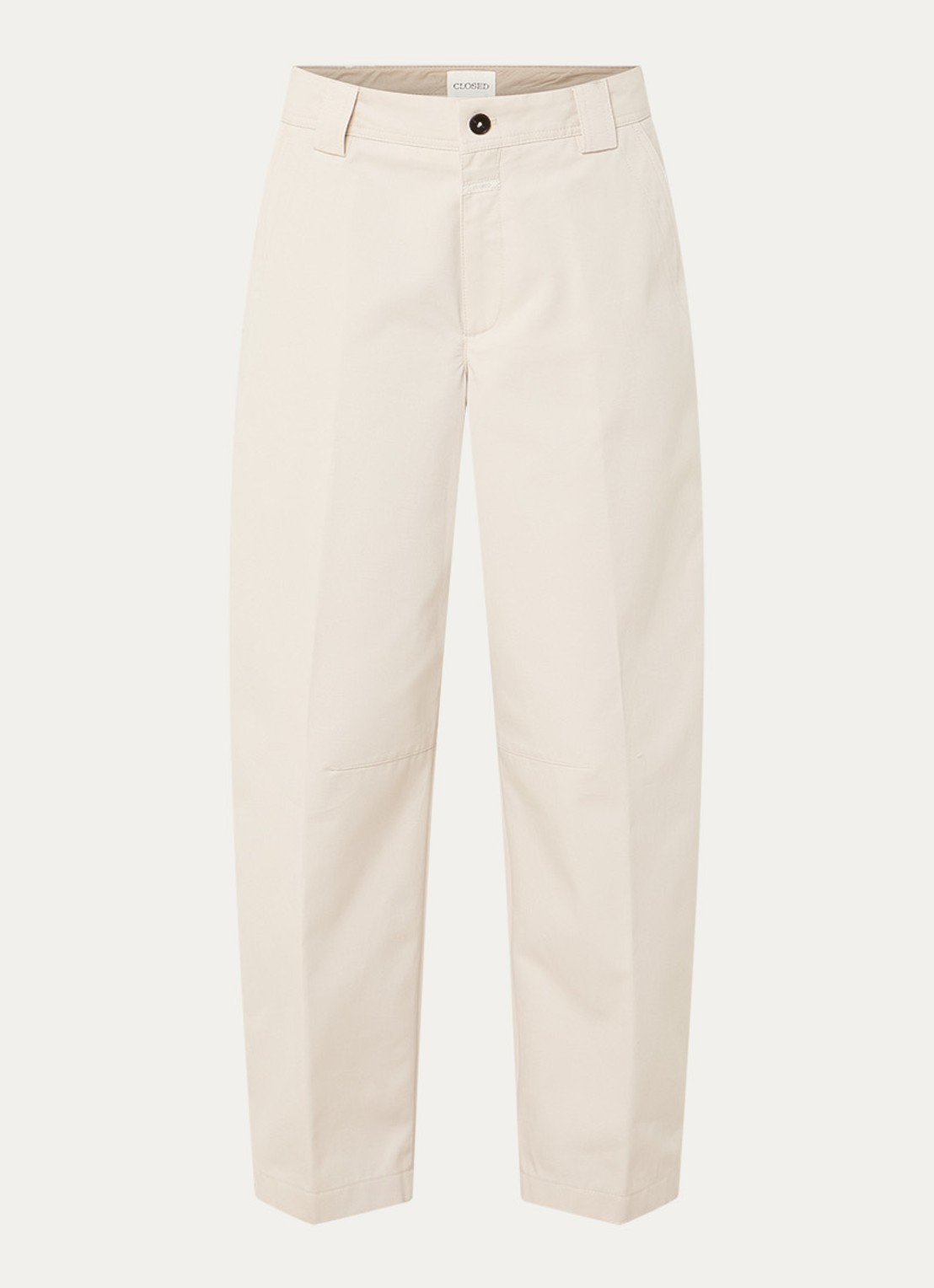 CLOSED Romi high waist tapered fit chino met steekzakken - voorkant 3 beige