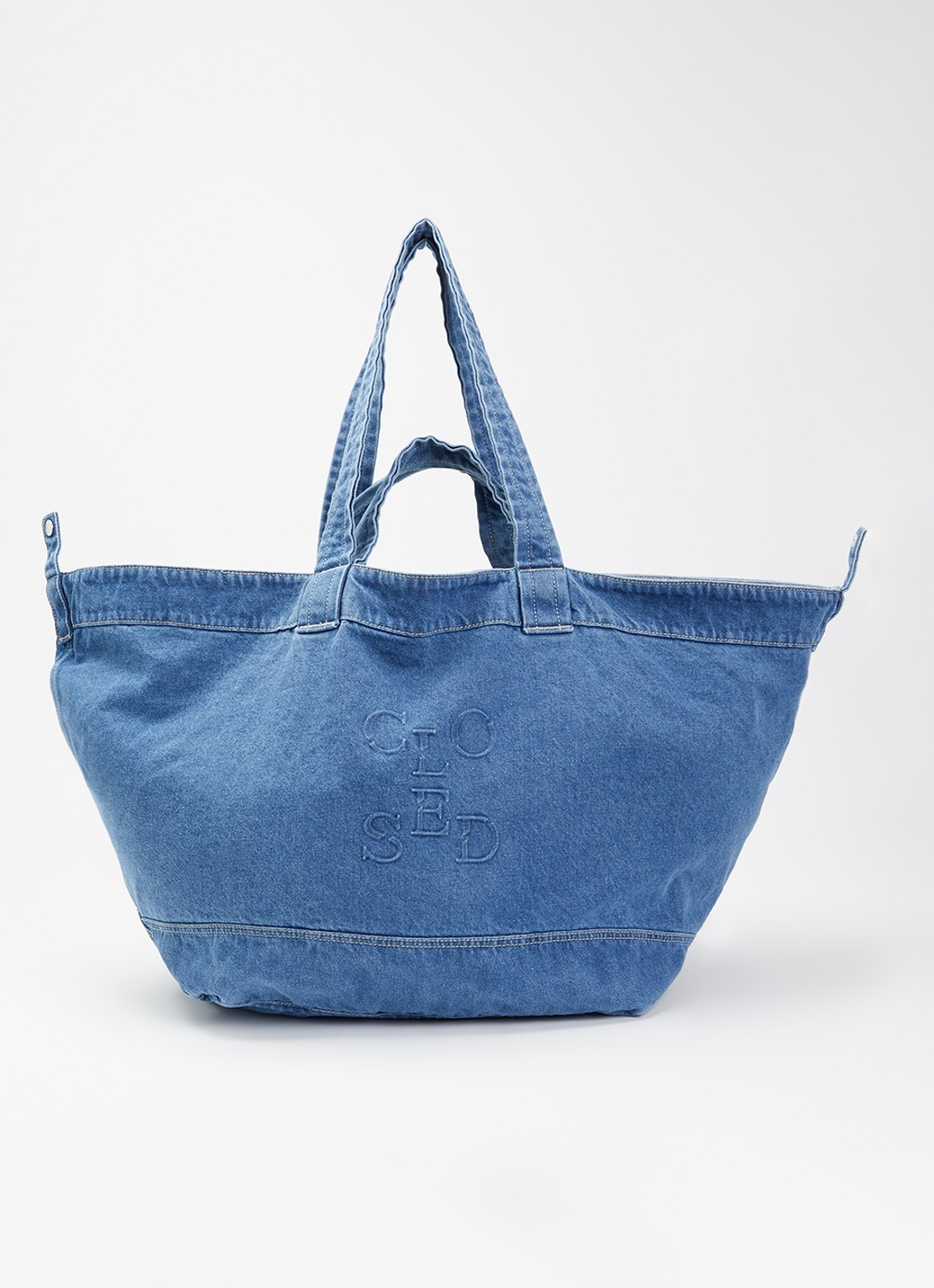CLOSED Shopper van denim - voorkant 4 blauw