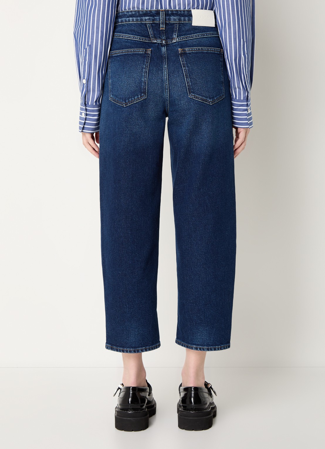 CLOSED Stover high waist cropped straight leg jeans  - achterkant 3 indigo