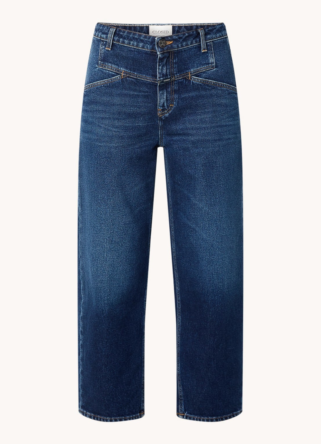 CLOSED Stover high waist cropped straight leg jeans  - voorkant indigo