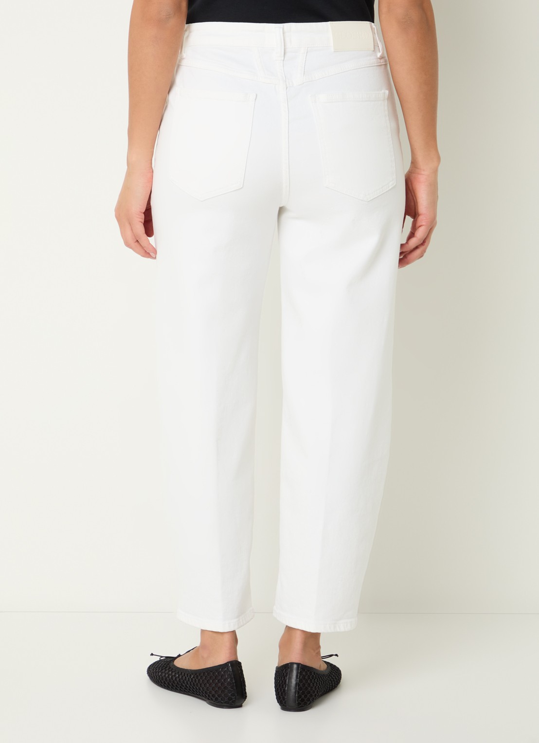CLOSED Strover-X high waist wide leg jeans met gekleurde wassing - achterkant 4 wit