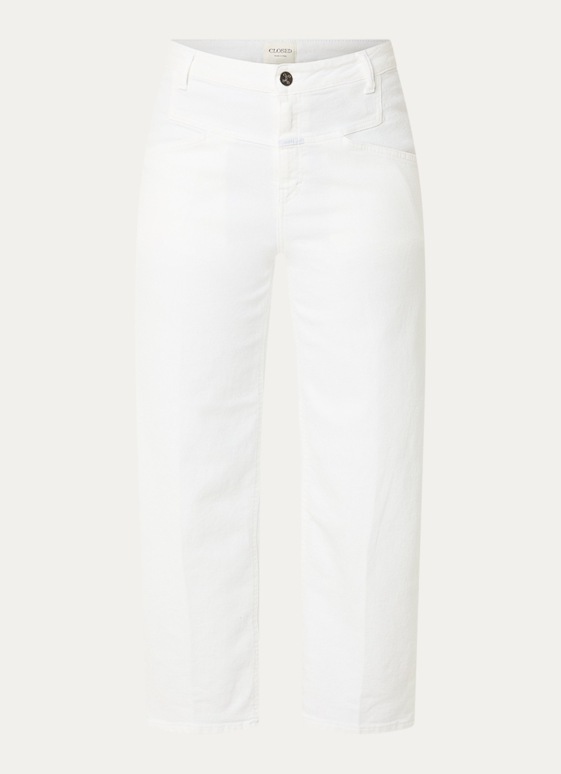 CLOSED Strover-X high waist wide leg jeans met gekleurde wassing - voorkant wit