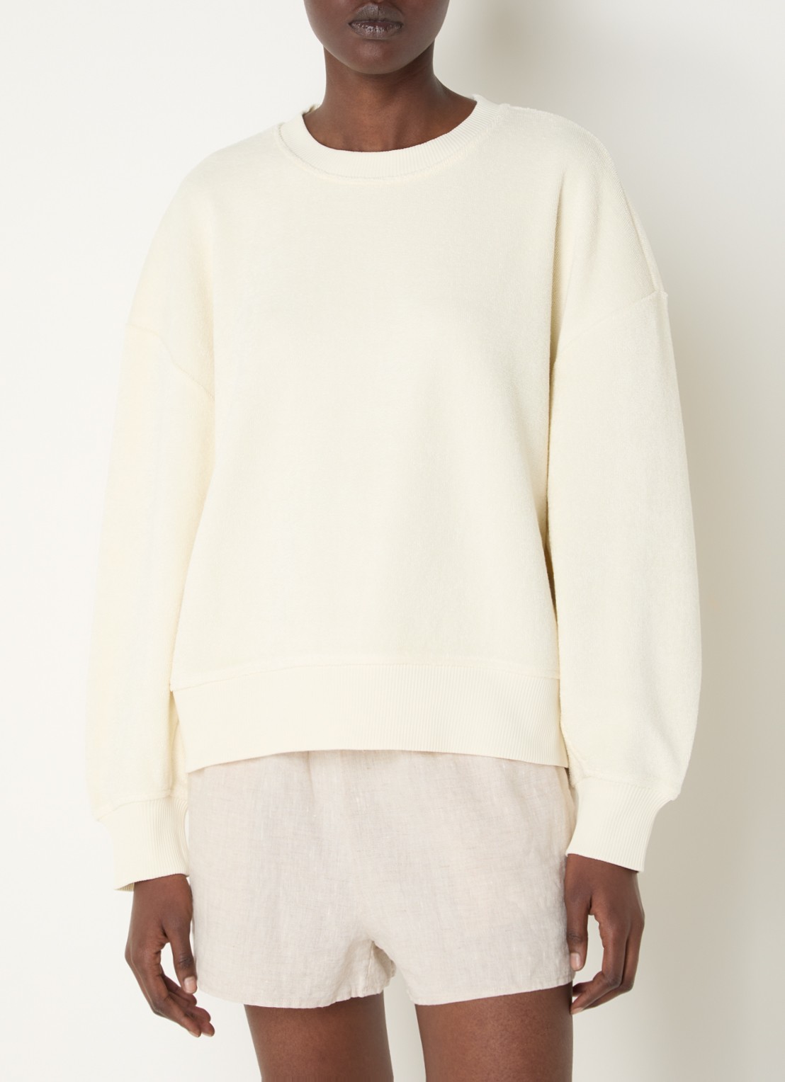 CLOSED Sweater van badstof - detail gebroken wit