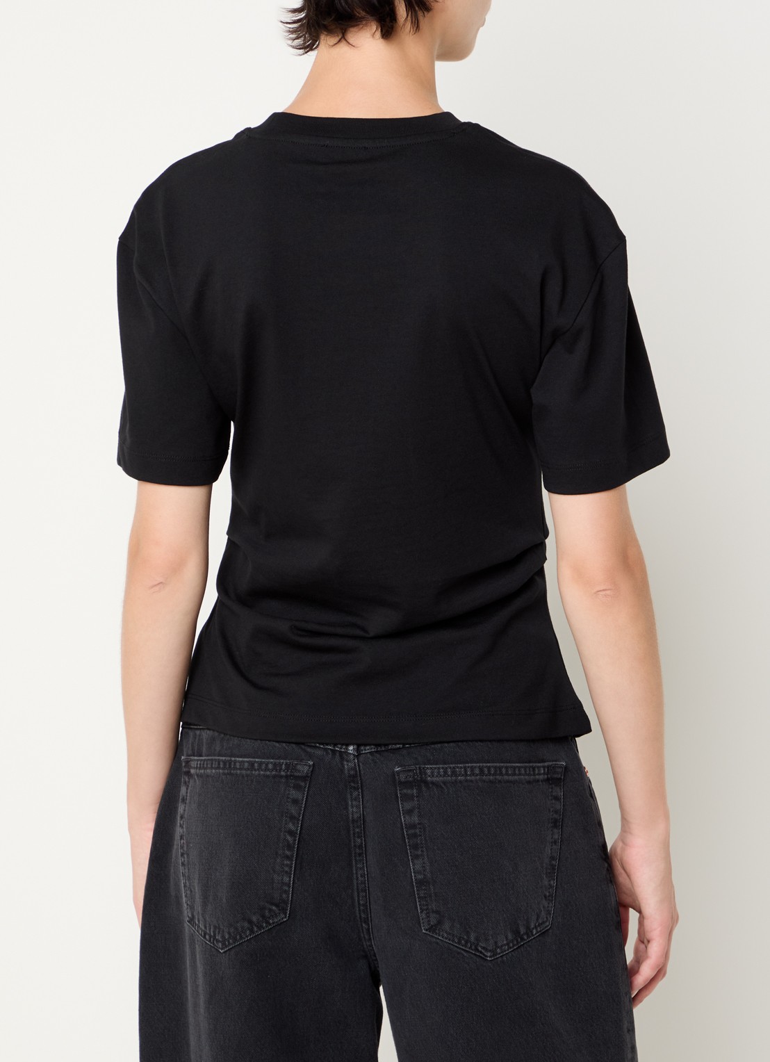 CLOSED T-shirt met logoborduring - achterkant 2 zwart