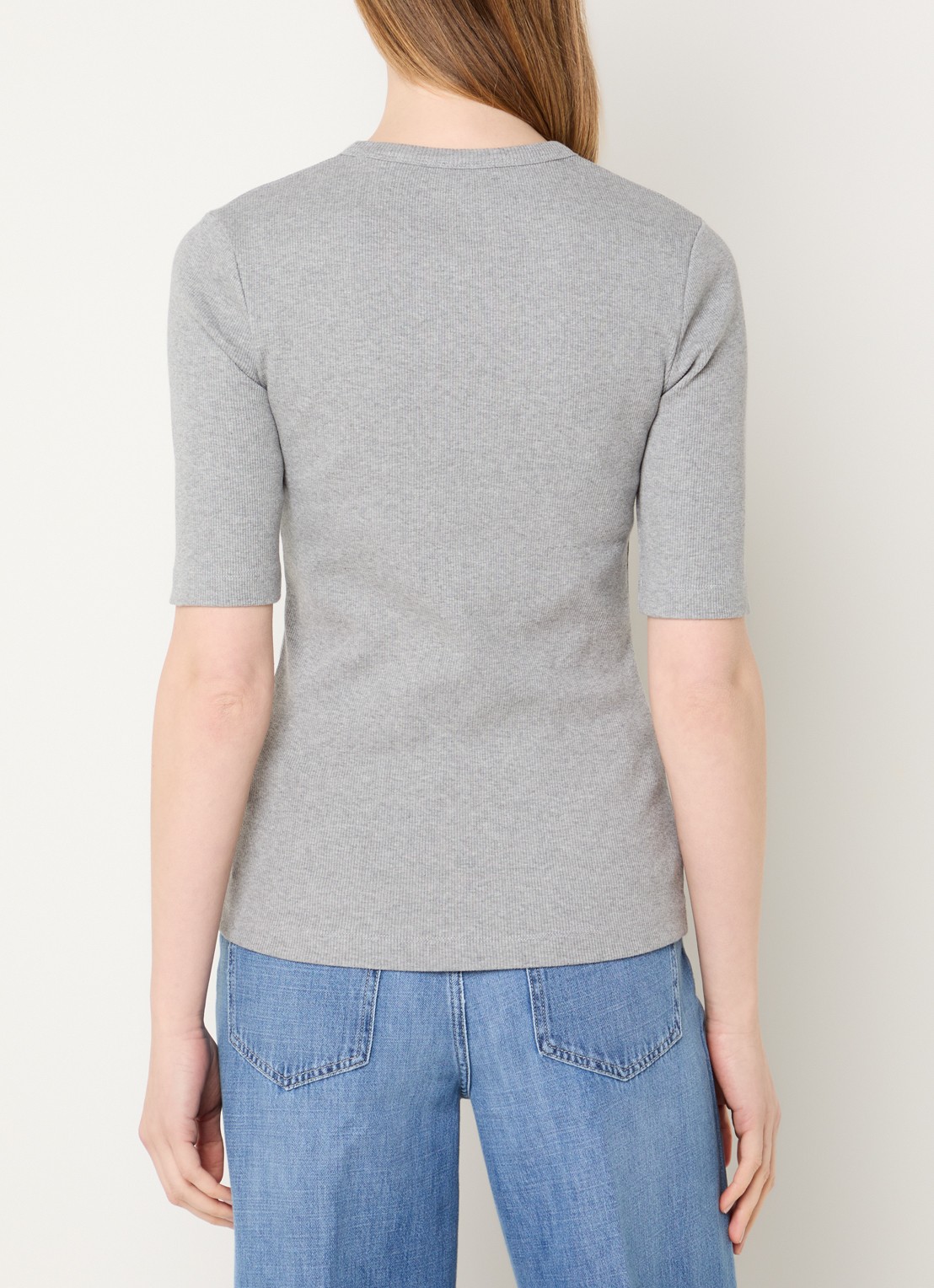 CLOSED T-shirt met ronde hals - achterkant grijs