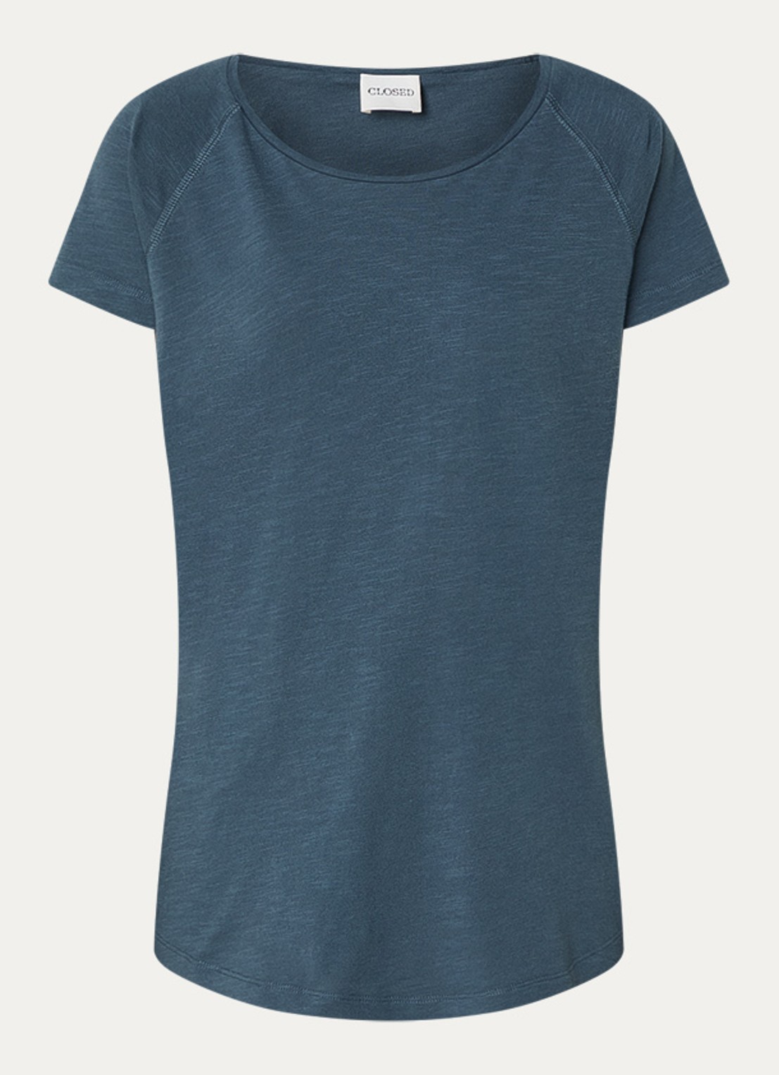 CLOSED T-shirt met stretch - voorkant 2 petrol