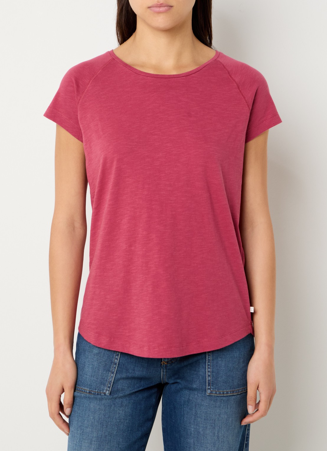 CLOSED T-shirt met stretch - detail 3 donkerrood