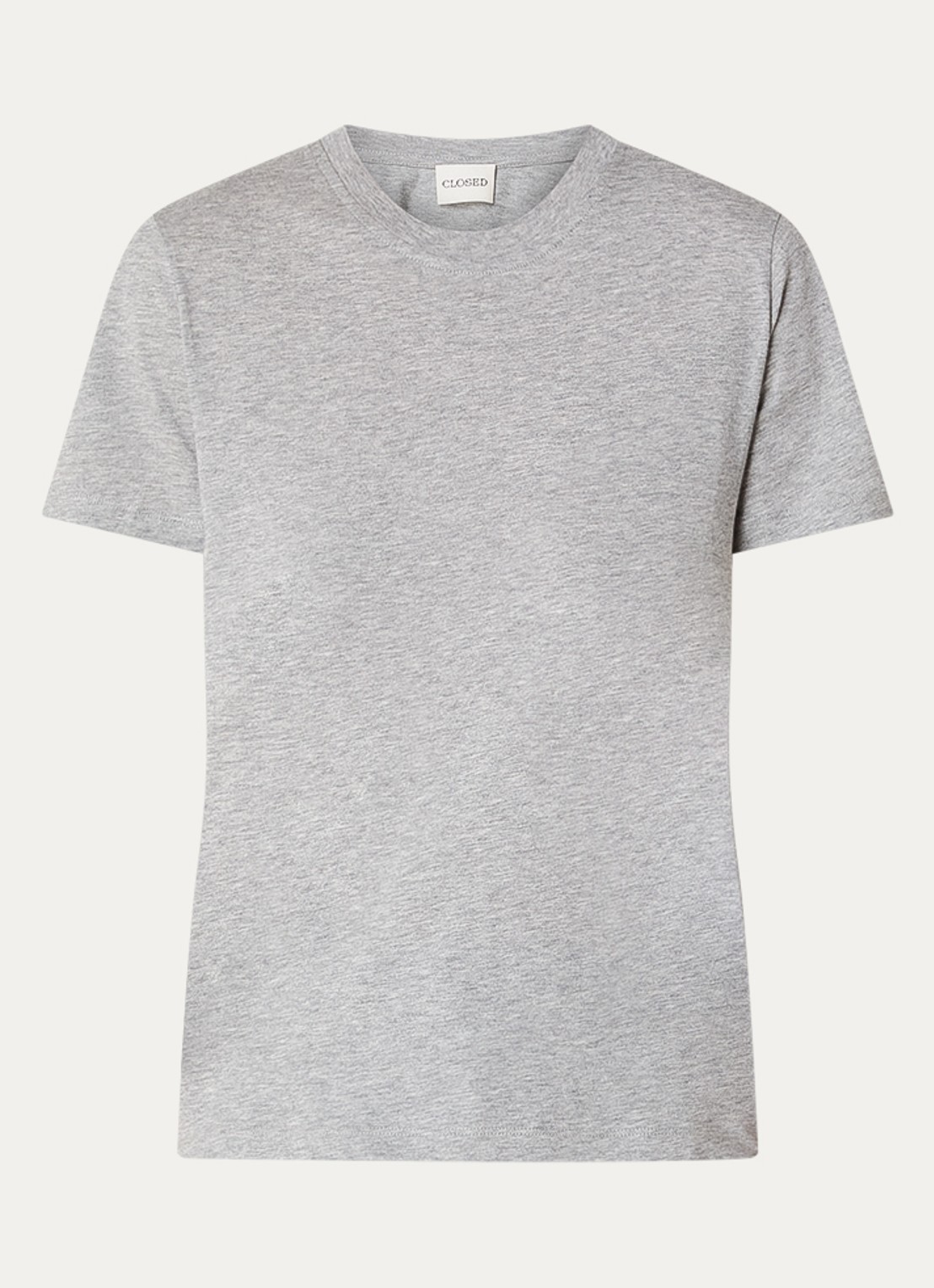 CLOSED T-shirt van  katoen met gemêleerd dessin - voorkant 2 grijsmele