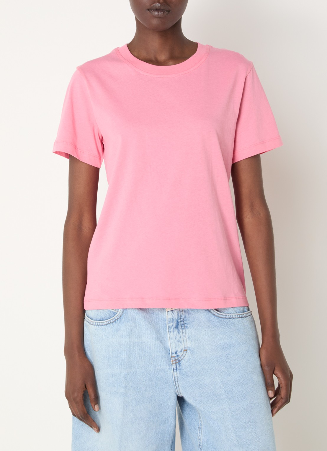 CLOSED T-shirt van  katoen met gemêleerd dessin - detail 4 roze