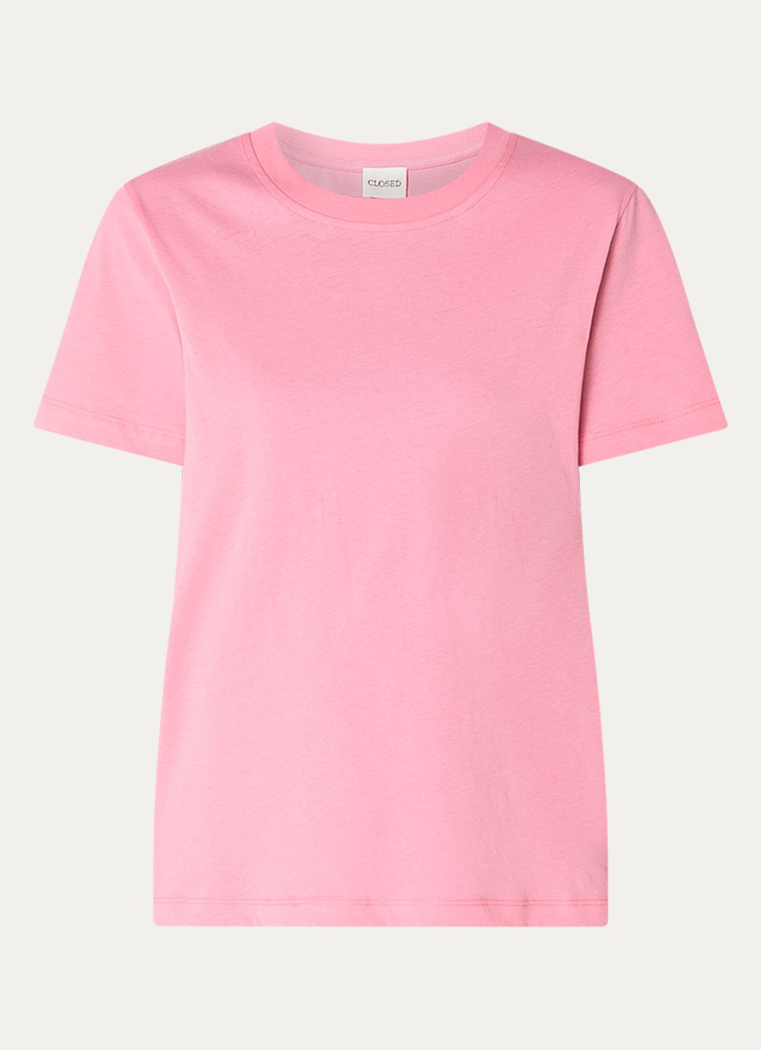 CLOSED T-shirt van  katoen met gemêleerd dessin - voorkant 2 roze