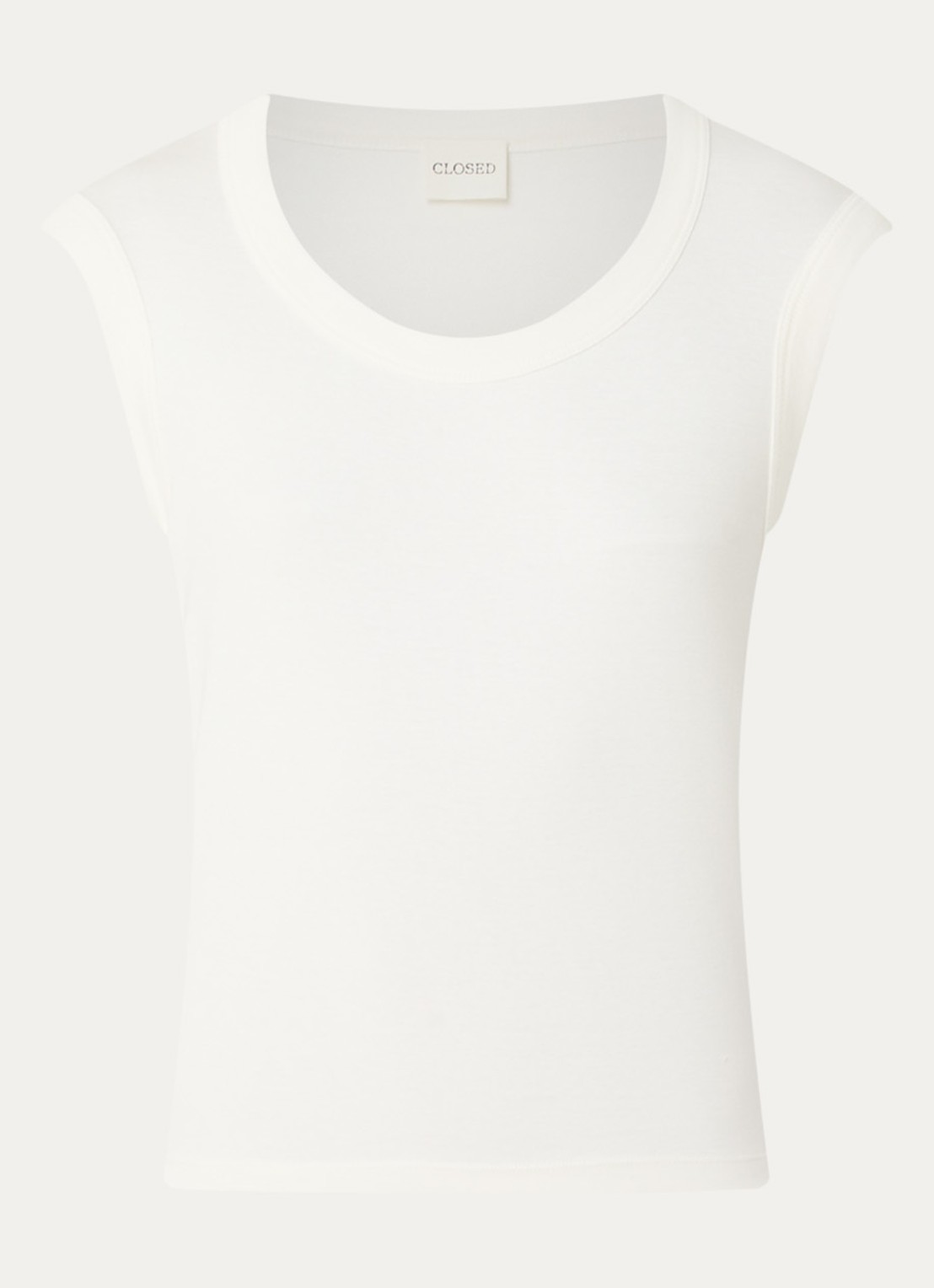 CLOSED Tanktop met ronde hals - voorkant 3 gebroken wit
