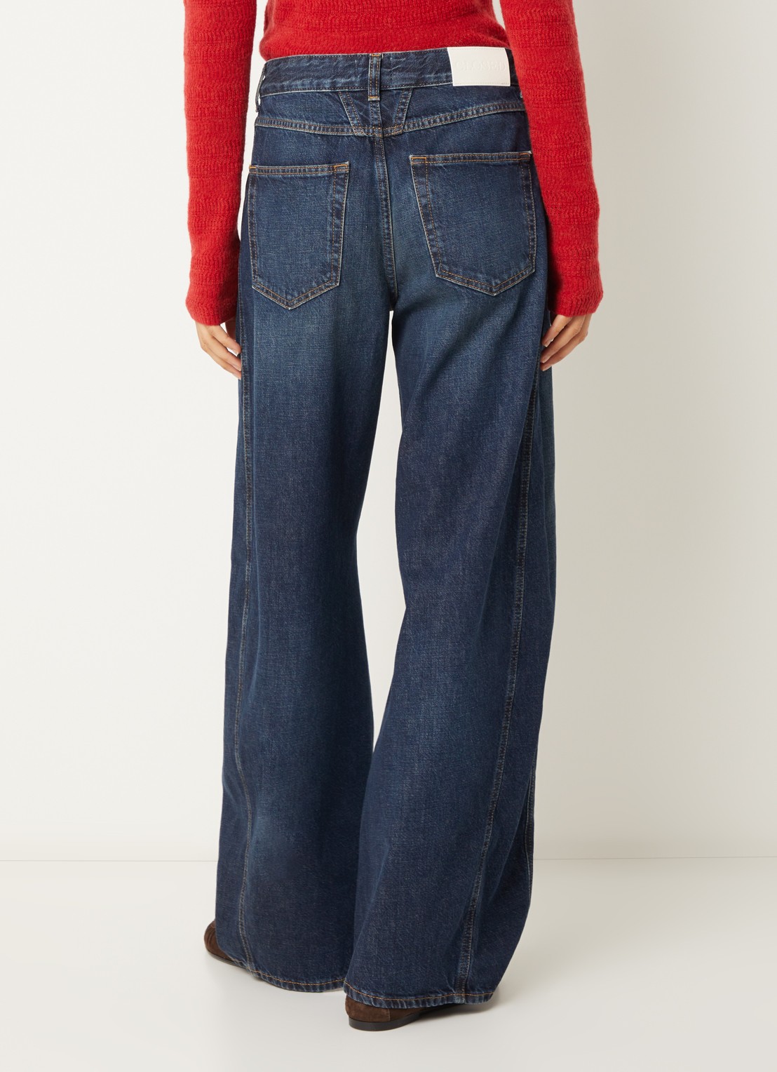 CLOSED Tori-X high waist balloon fit jeans met medium wassing - achterkant 3 indigo