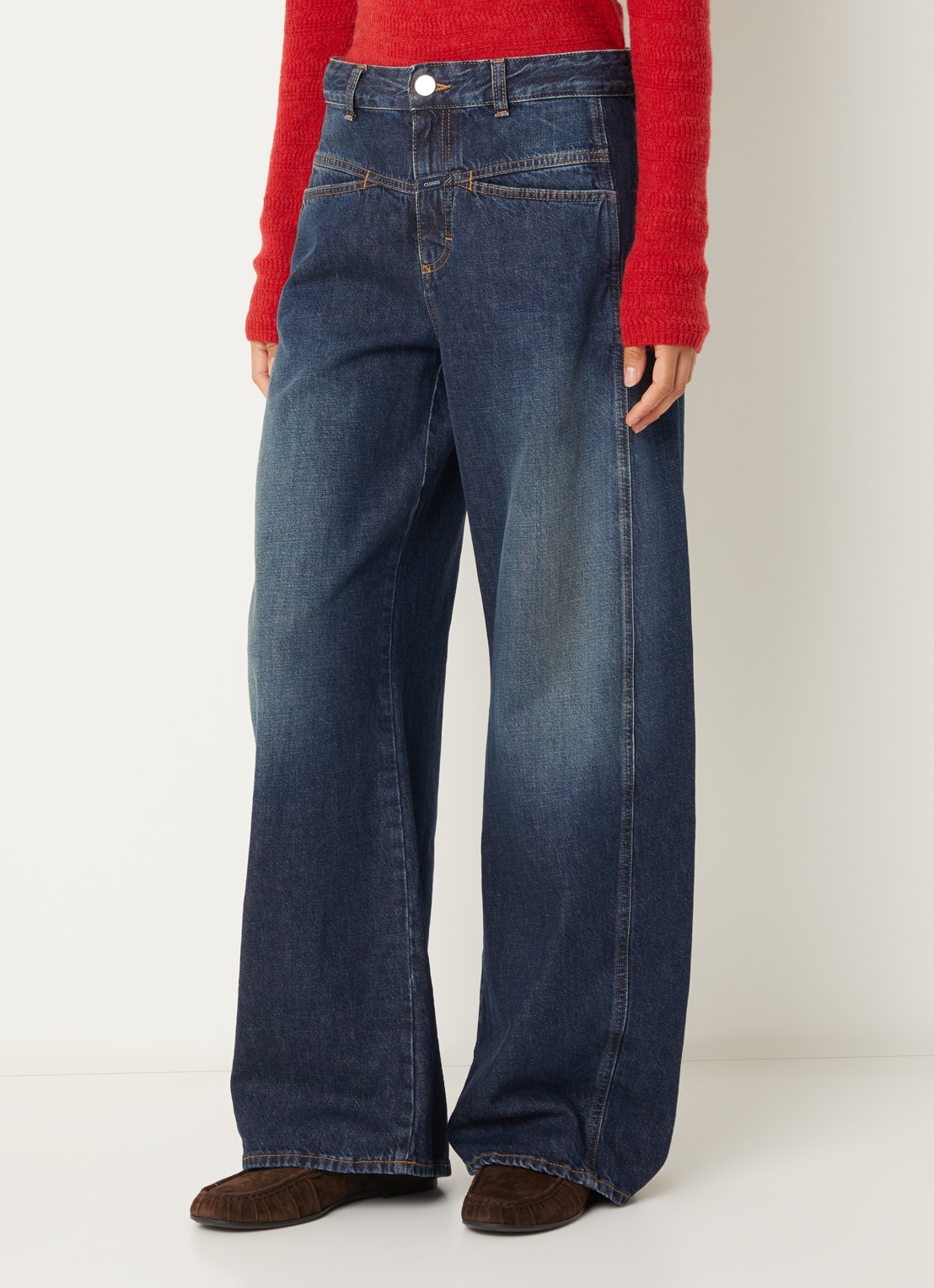 CLOSED Tori-X high waist balloon fit jeans met medium wassing - detail 4 indigo