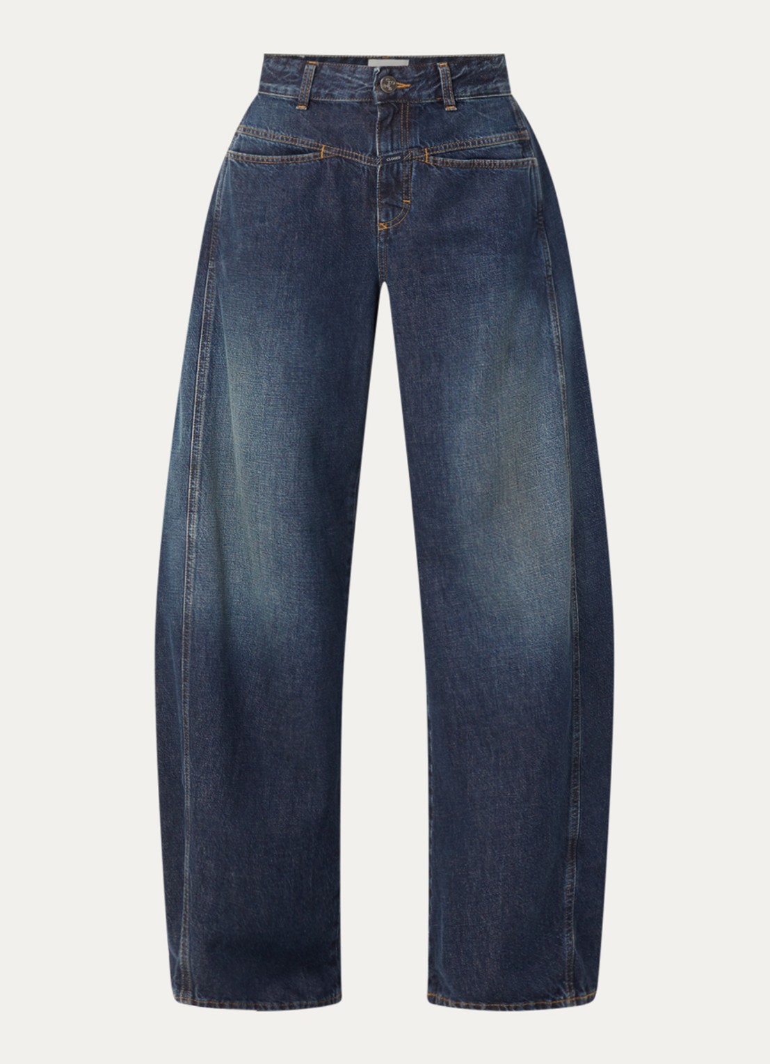 CLOSED Tori-X high waist balloon fit jeans met medium wassing - voorkant indigo