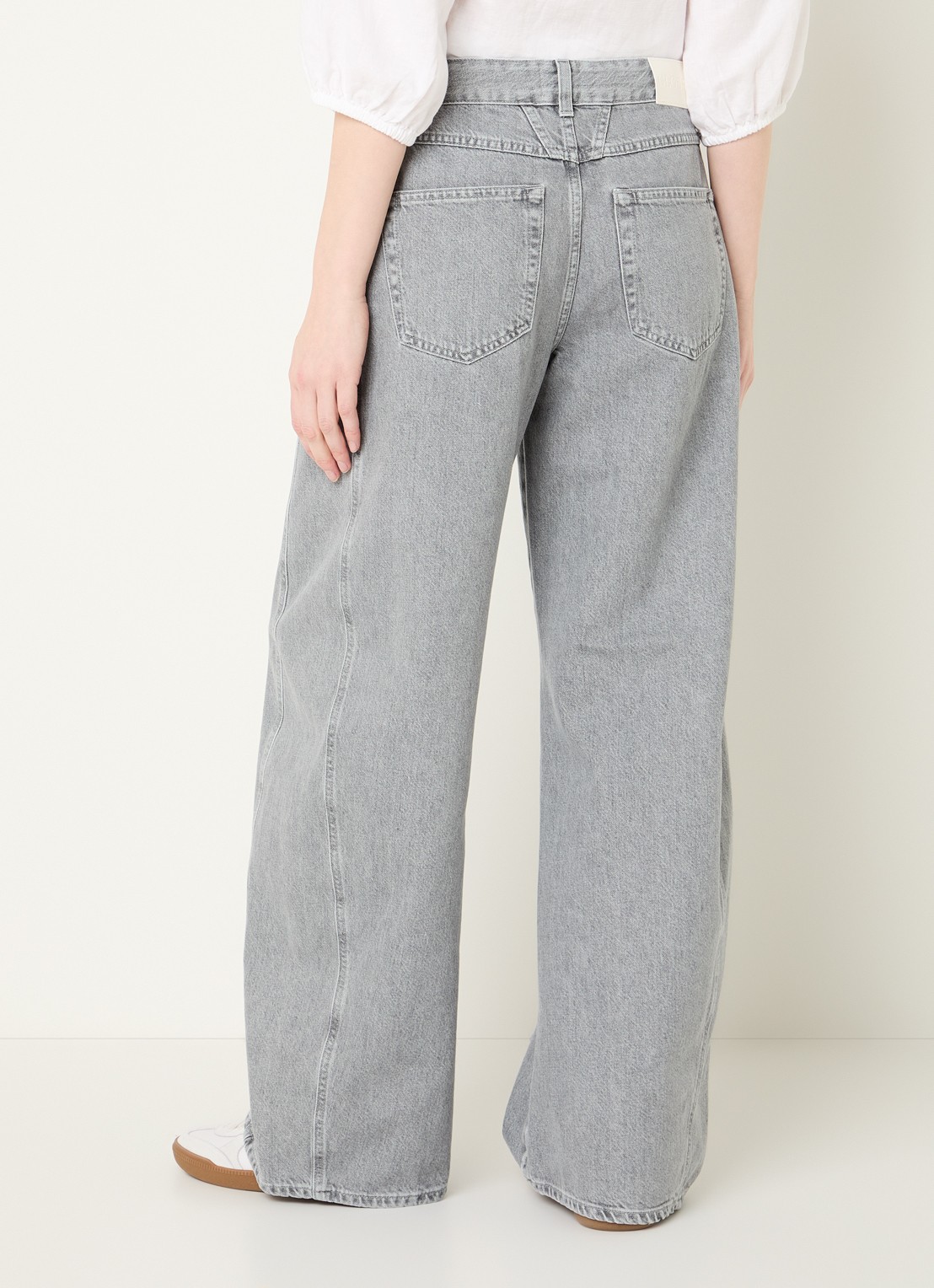 CLOSED Tori-X high waist wide leg jeans met gekleurde wassing - achterkant 4 grijs