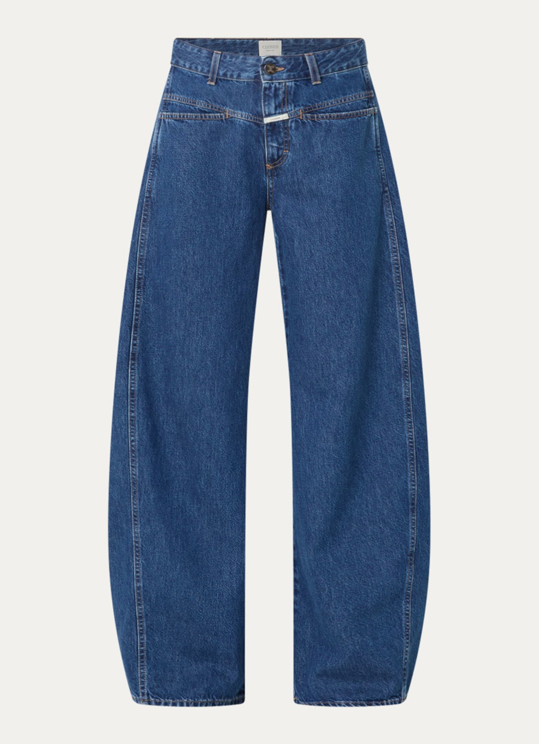 CLOSED Tori-x high waist wide leg jeans met steekzakken  - voorkant 3 indigo