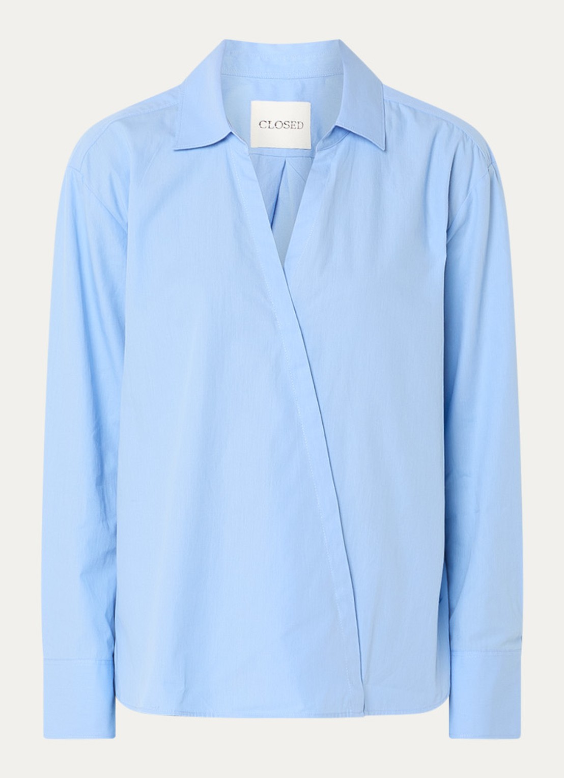 CLOSED Tuniek met asymmetrische hals - voorkant blauw