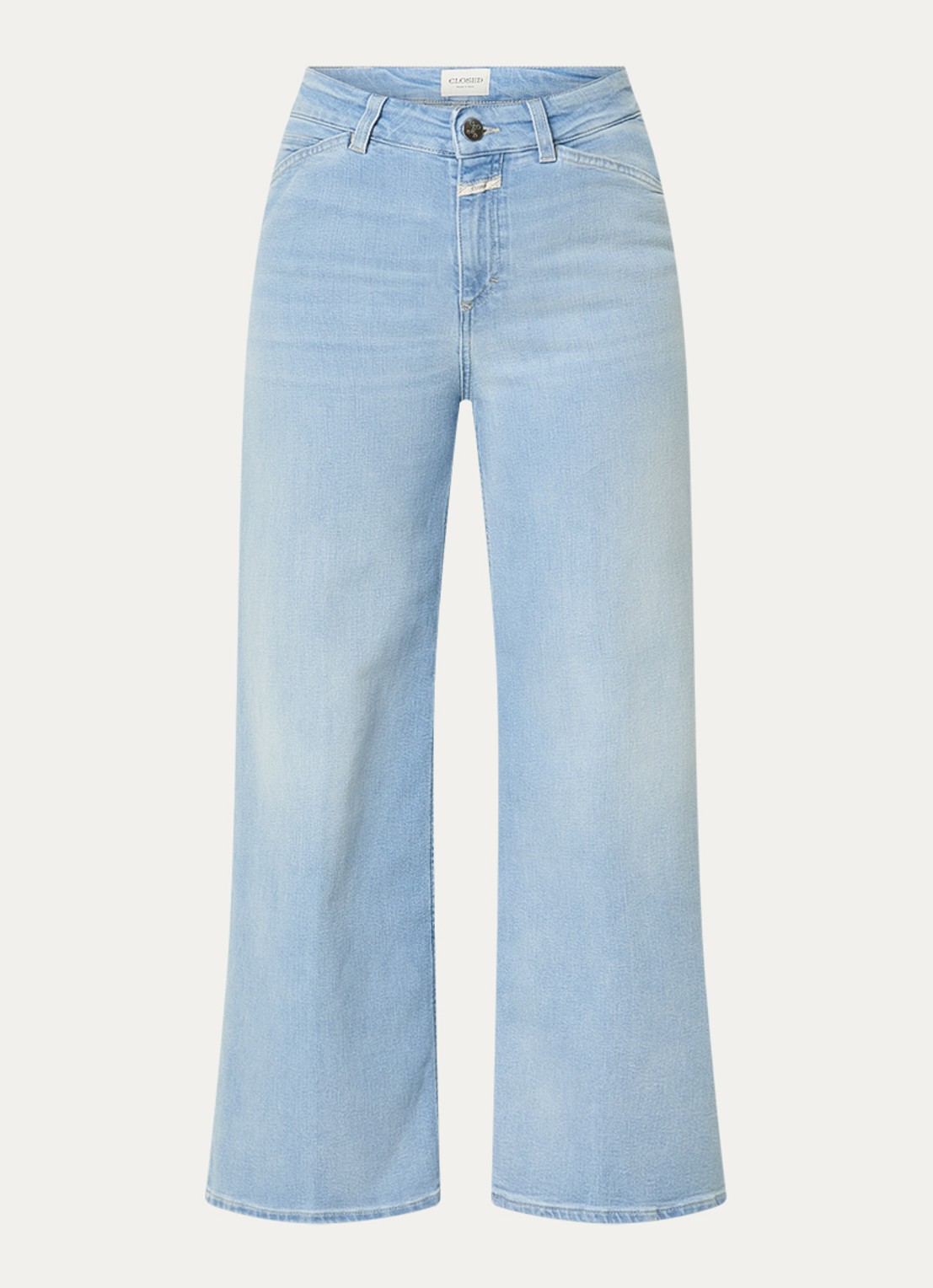 CLOSED Wera mid waist wide leg jeans met medium wassing - voorkant indigo