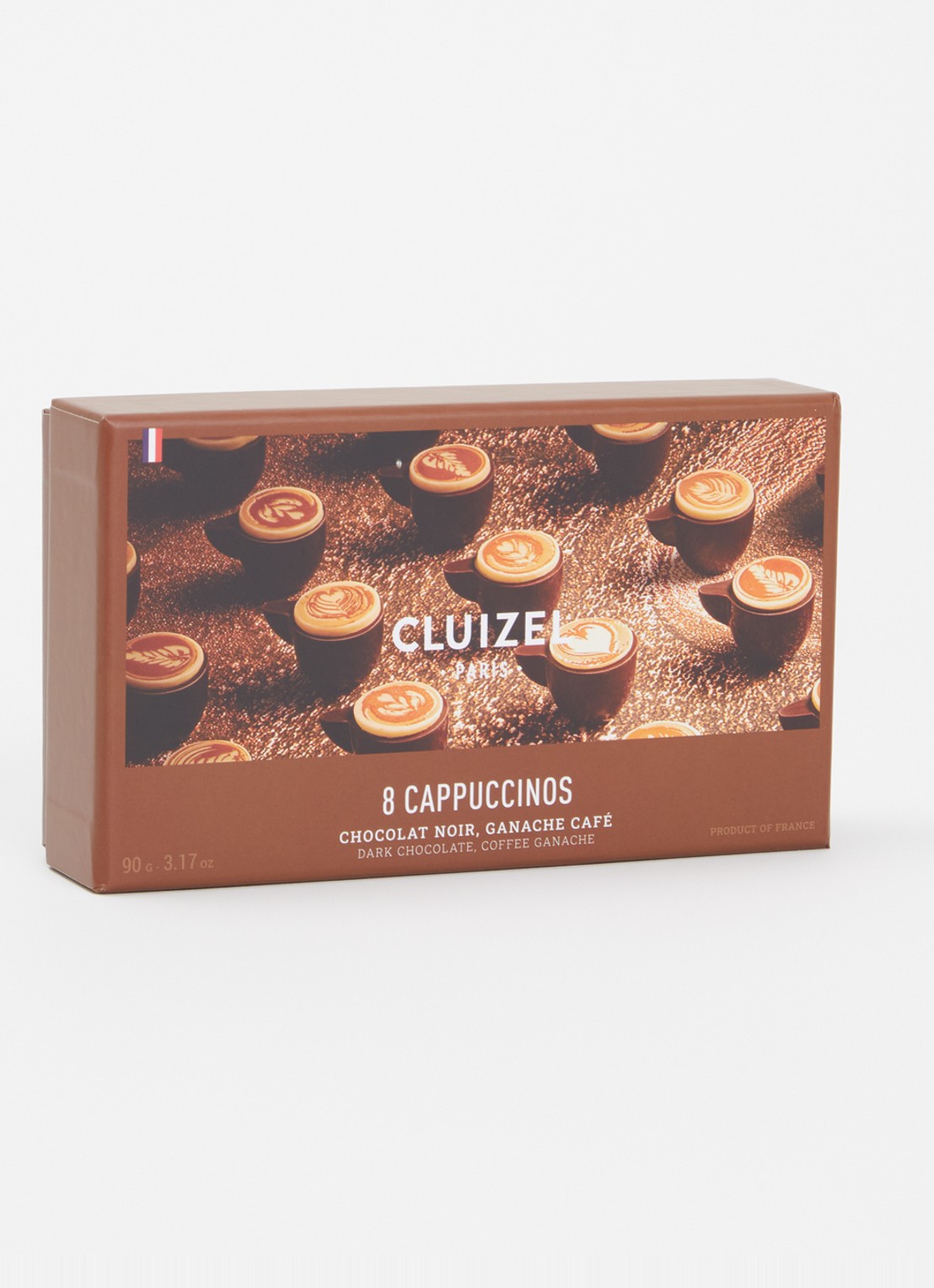 Cluizel Paris Cappuccino chocolade bonbons in geschenkverpakking 8 stuks - voorkant 2 undefined