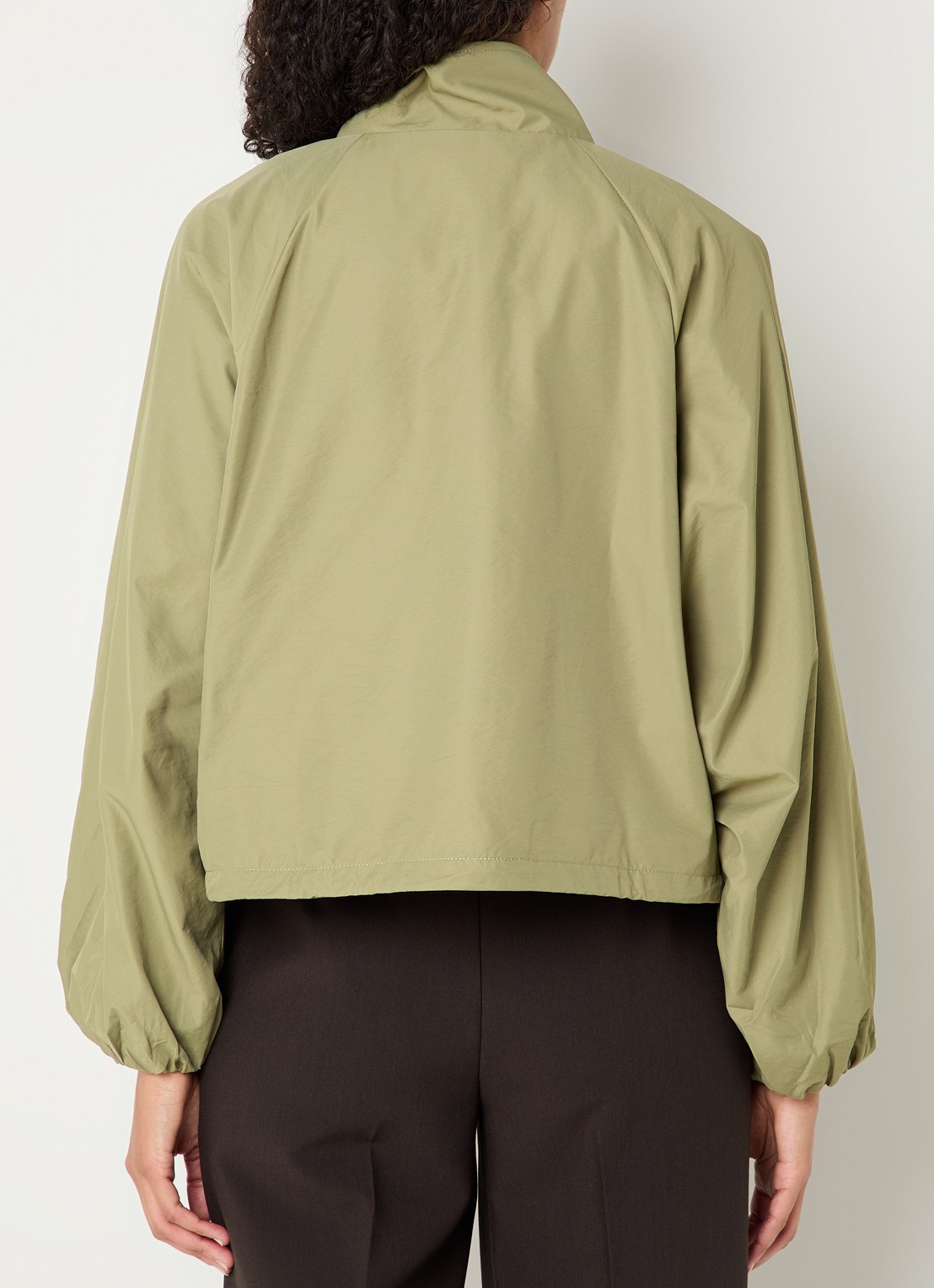 Co'Couture Alora jack met steekzakken - achterkant legergroen