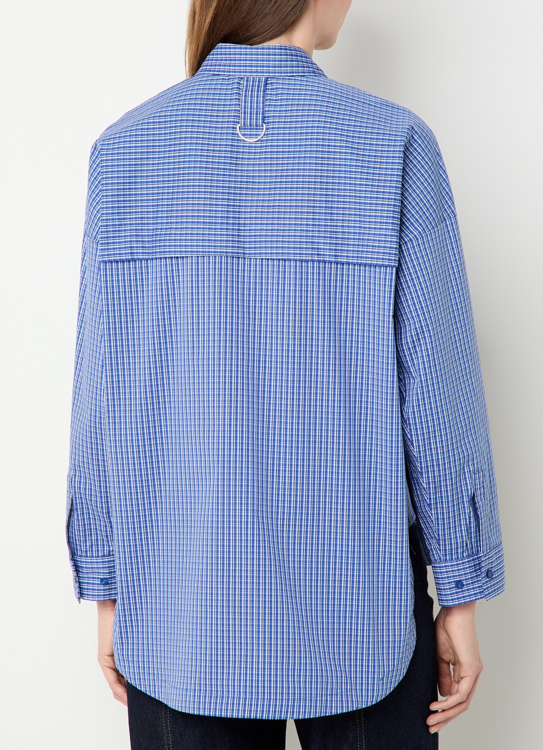 Co'Couture Aniza blouse met streepprint - achterkant 4 royalblauw