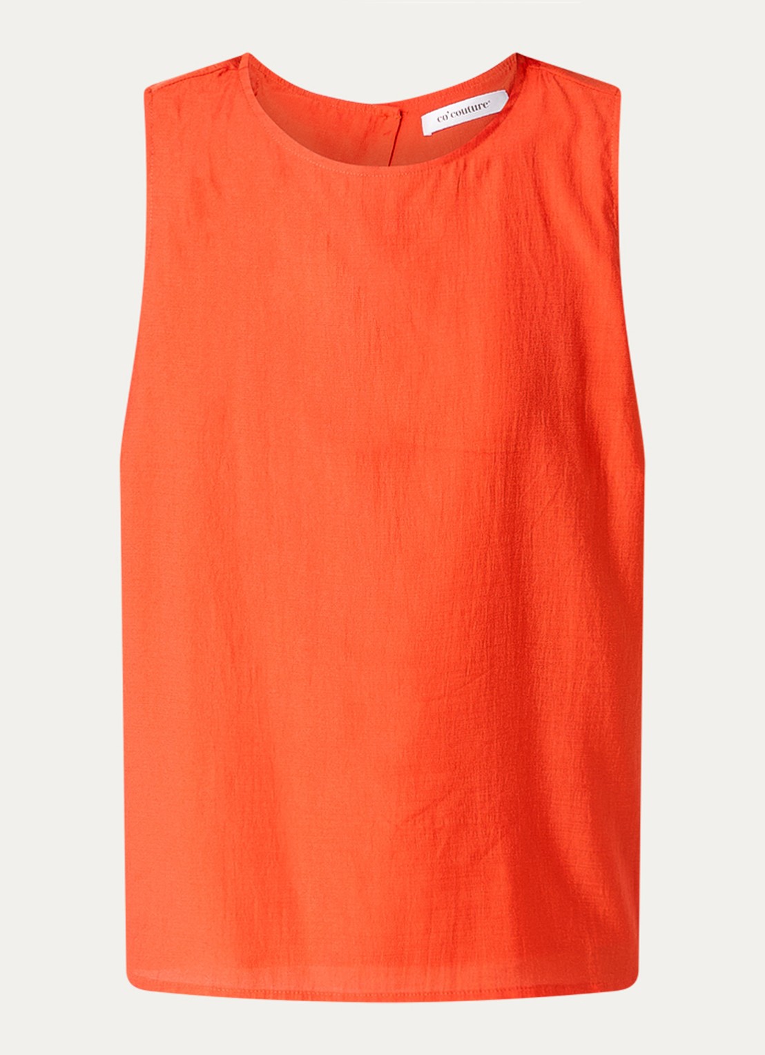 Co'Couture Aura A-lijn top met rugdecolleté  - voorkant orange