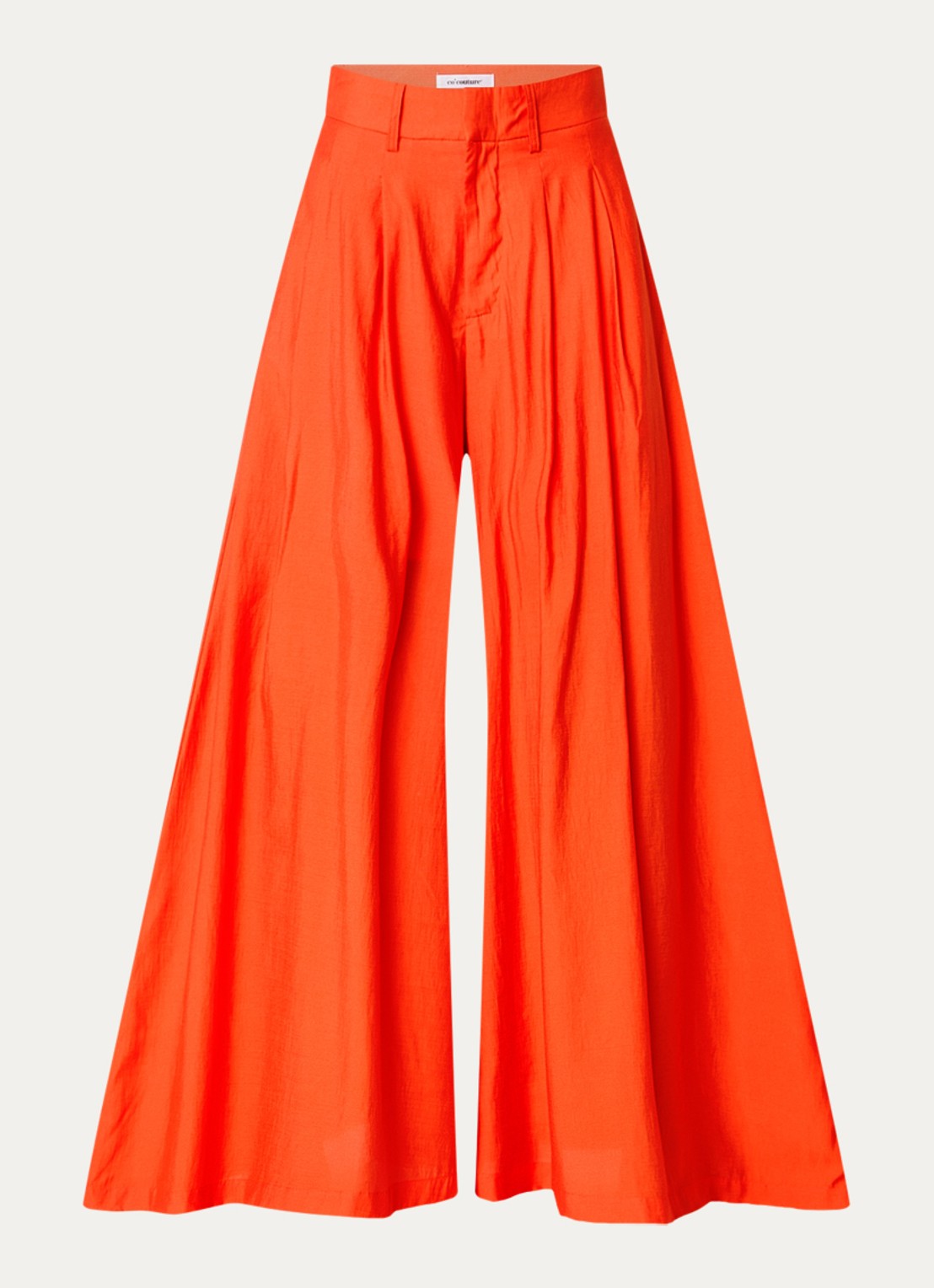 Co'Couture AuraCC LL high waist wide fit palazzo broek met steekzakken - voorkant orange