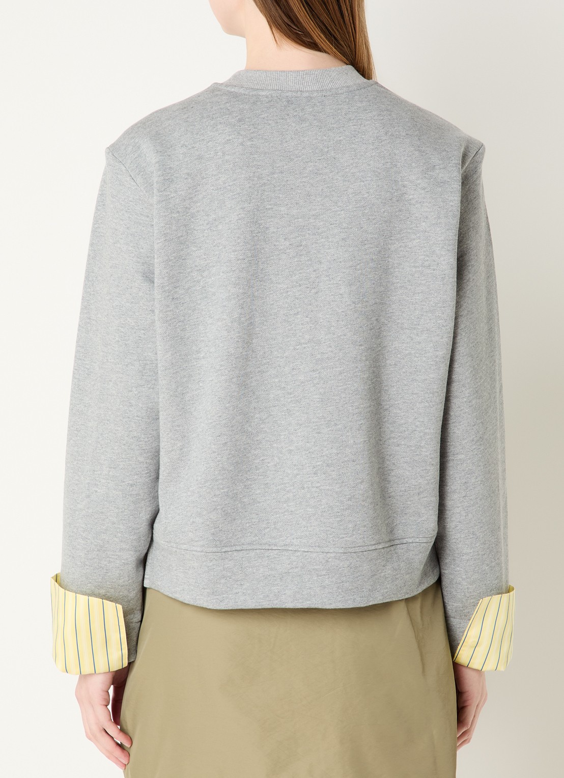 Co'Couture Daniella sweatshirt met logo - achterkant 3 grijsmele