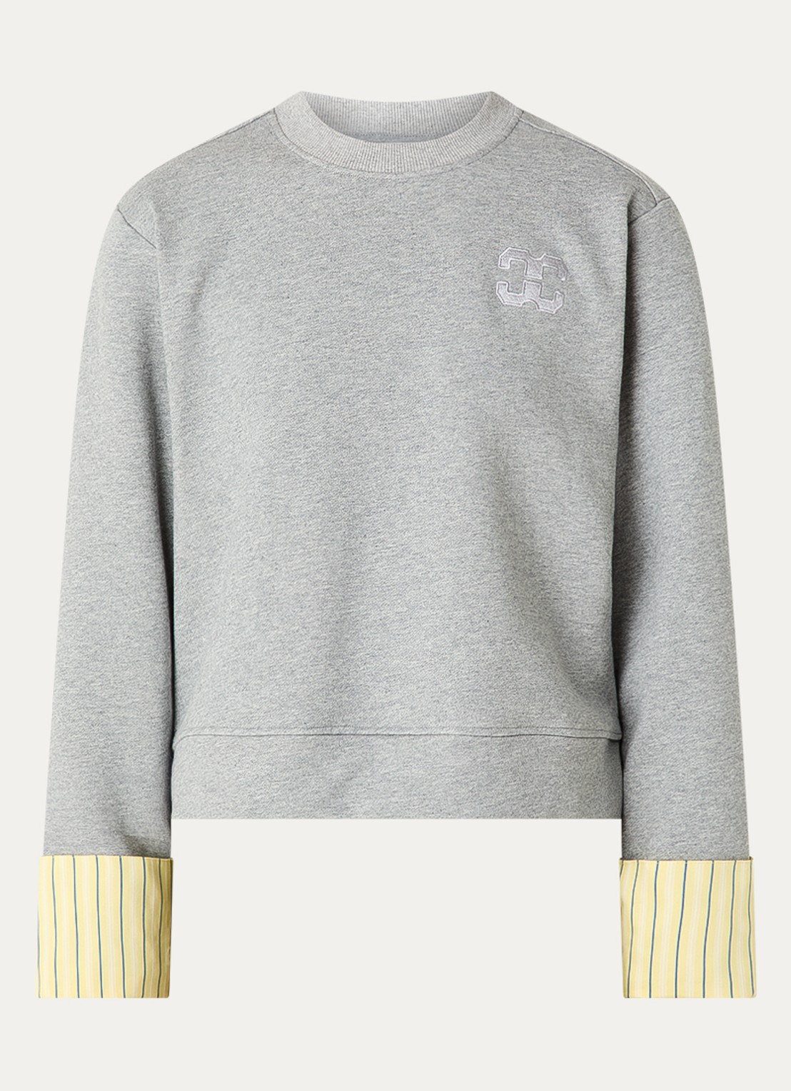 Co'Couture Daniella sweatshirt met logo - voorkant grijsmele