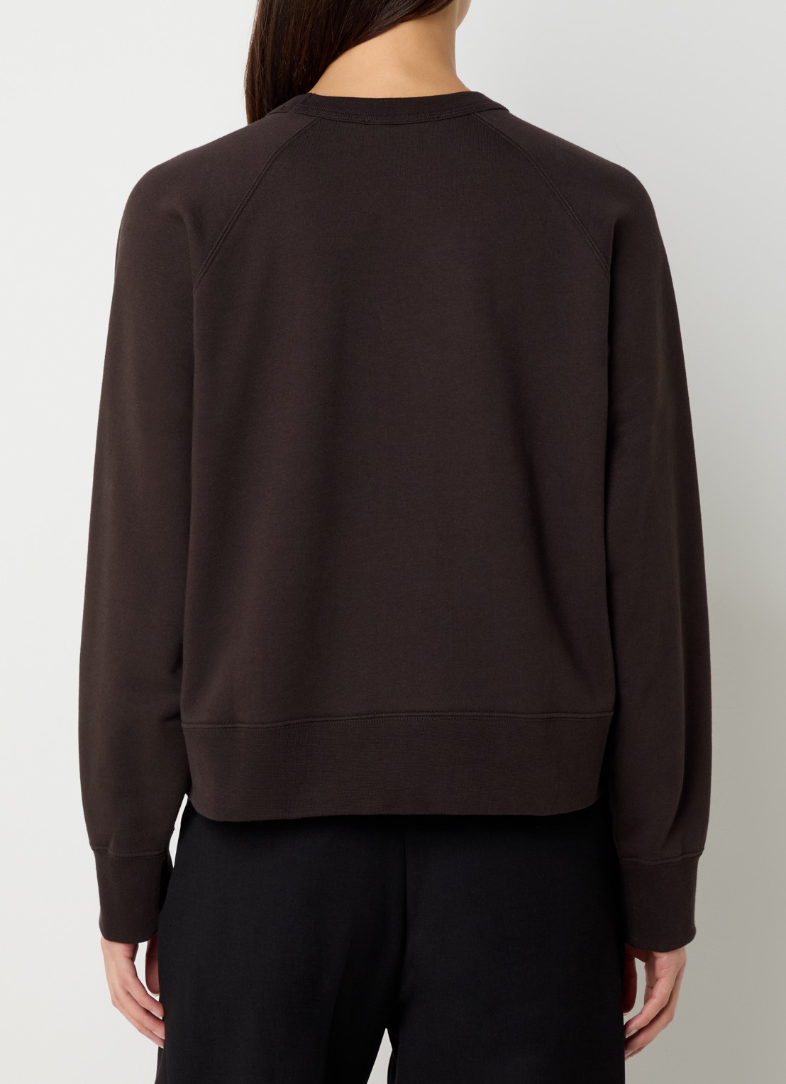Co'Couture Eris sweater met logoborduring - achterkant donkerbruin