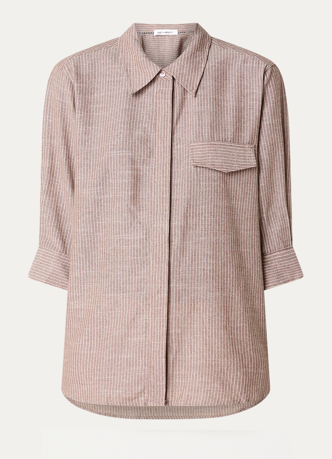Co'Couture JihoCC blouse met streepprint - voorkant lichtbruin