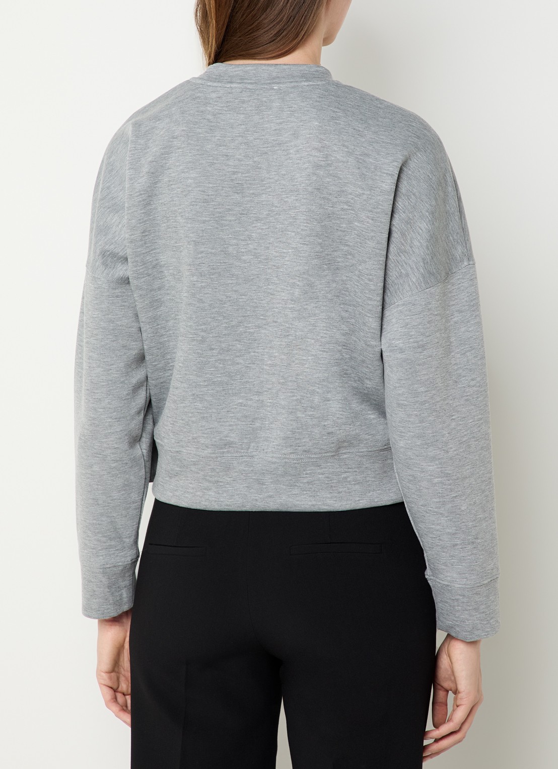 Co'Couture Lance sweater met ceintuur - achterkant grijsmele