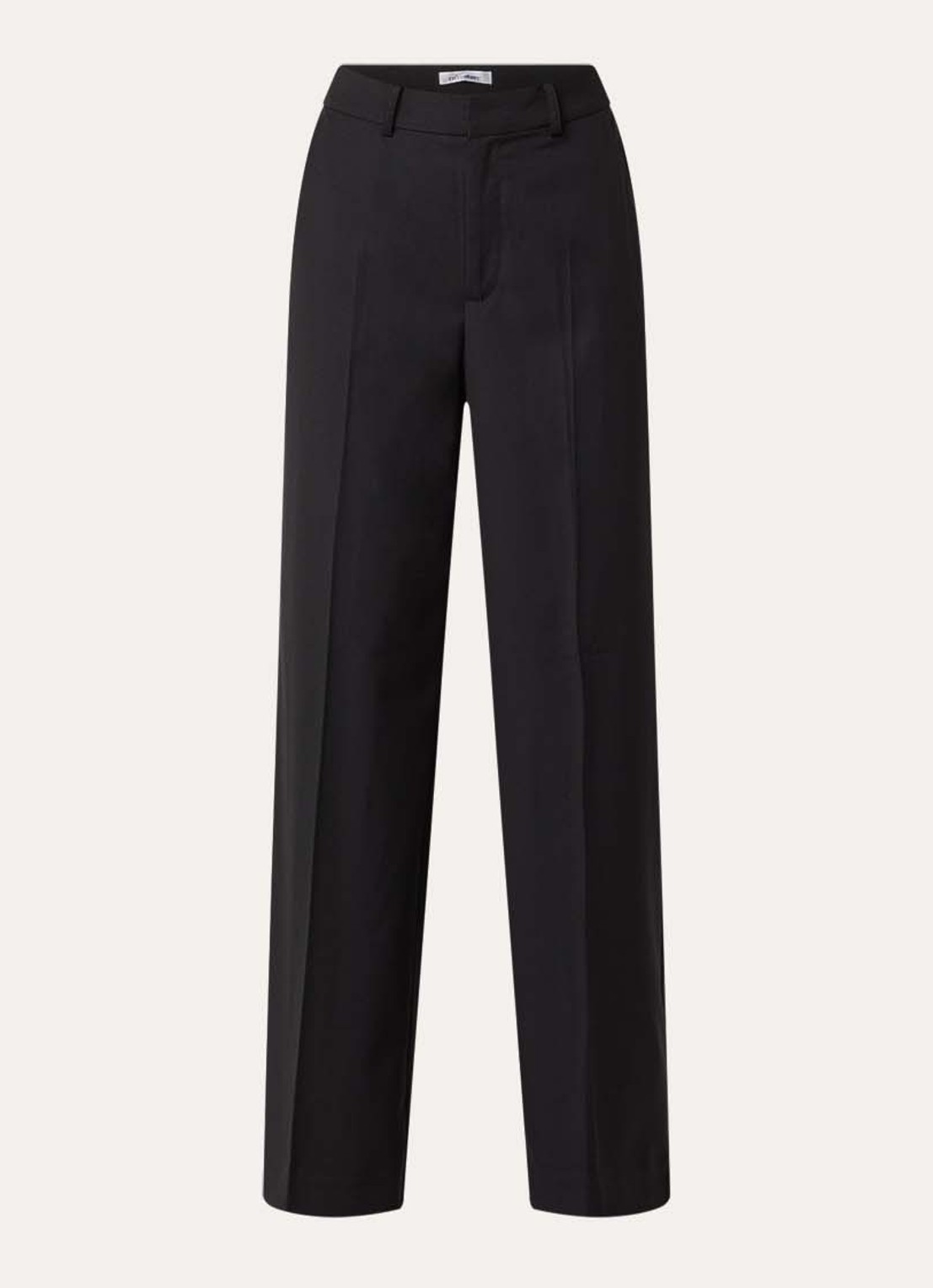 Co'Couture Matty high waist straight fit pantalon - voorkant 2 zwart