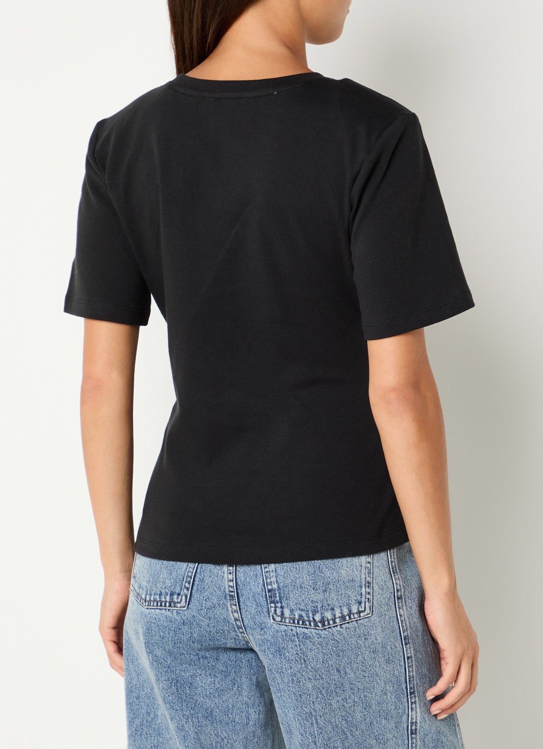 Co'Couture Orianne T-shirt met strikceintuur - achterkant 4 zwart