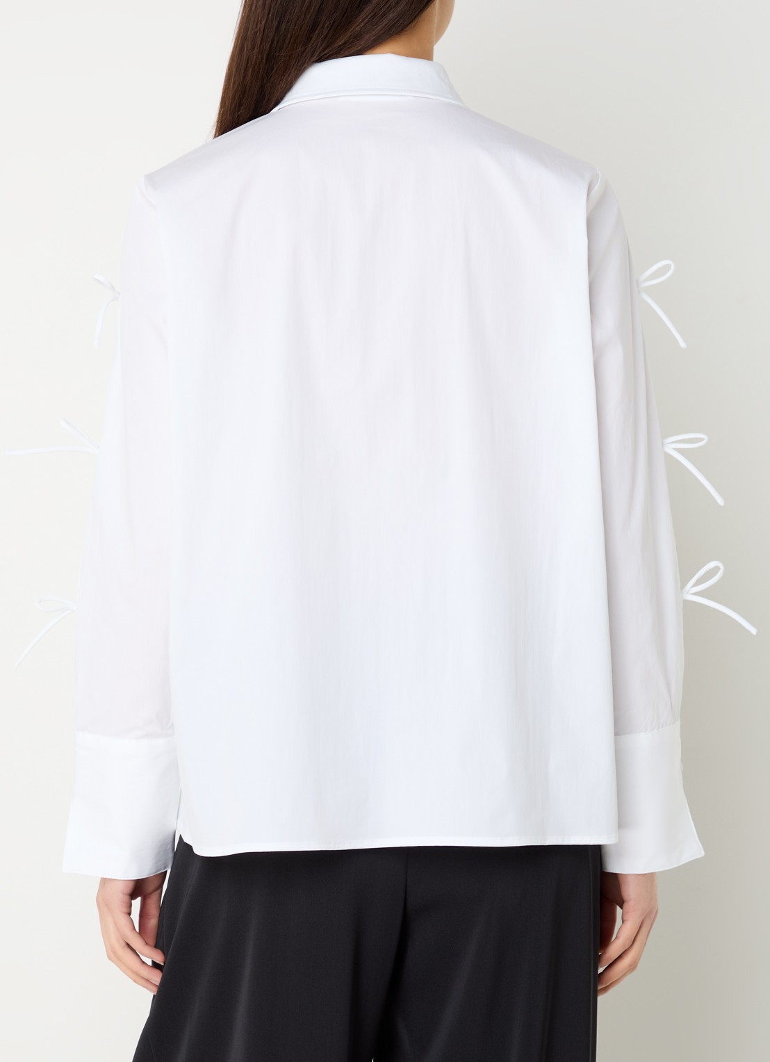 Co'Couture Poppy blouse met strikdetail  - achterkant 4 wit