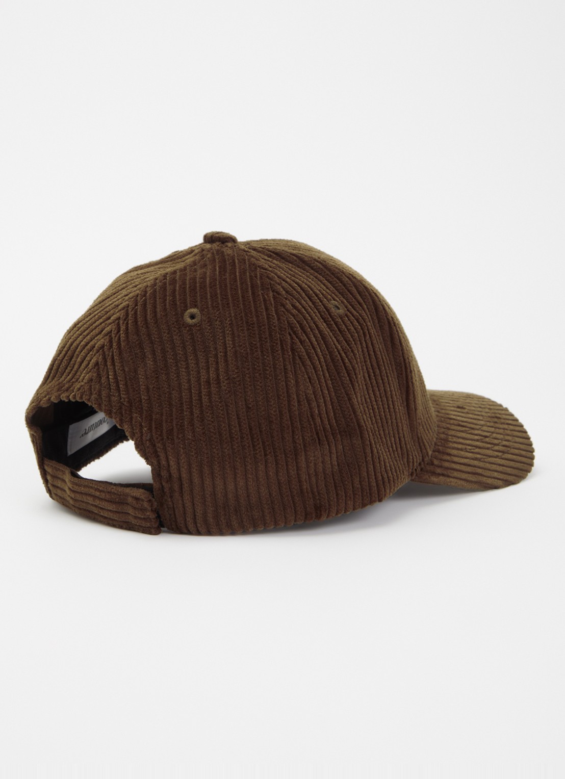 Co'Couture Sachicc pet van corduroy met logoborduring - detail donkerbruin