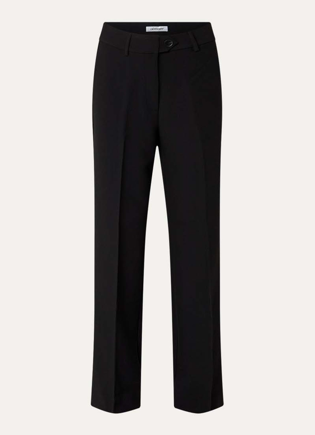Co'Couture Vola high waist loose fit pantalon met persplooi - voorkant zwart